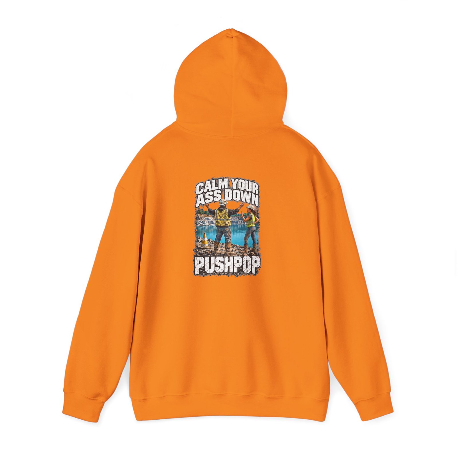Calm Your Ass Down, Pushpop — Don't Be a Ronnie Work Hoodie - Image 2