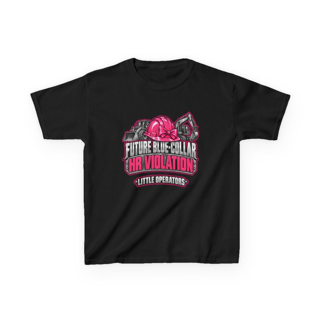 Future Blue-Collar HR Violation — Little Operators Pink Youth T-Shirt