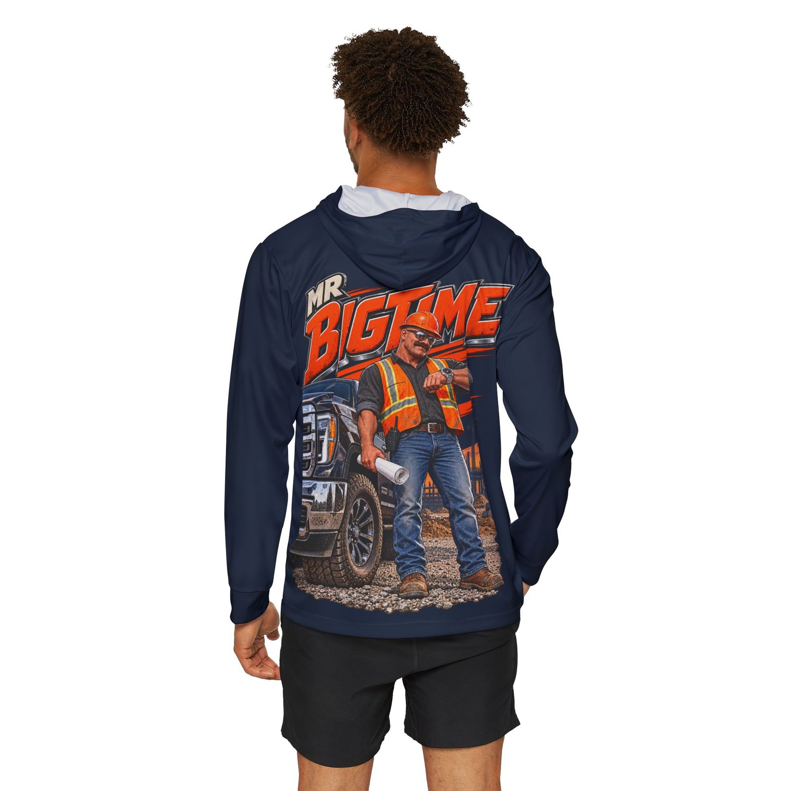Mr Bigtime — Navy Sports AOP Full-Back Hoodie | Don’t Be a Ronnie - Image 4