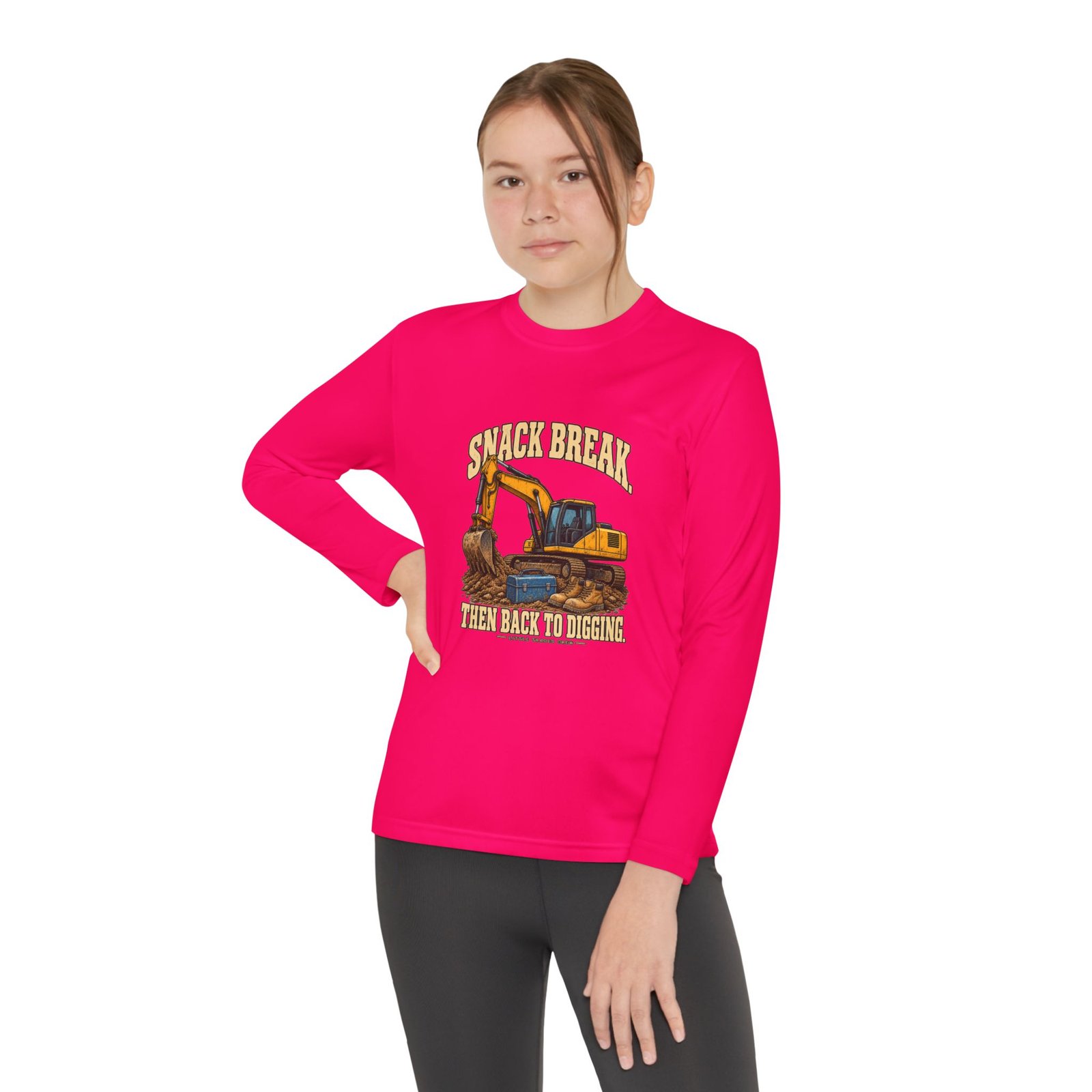 Snack Break. Then Back to Digging. — Little Trades Crew Youth Long-Sleeve Shirt - Image 12