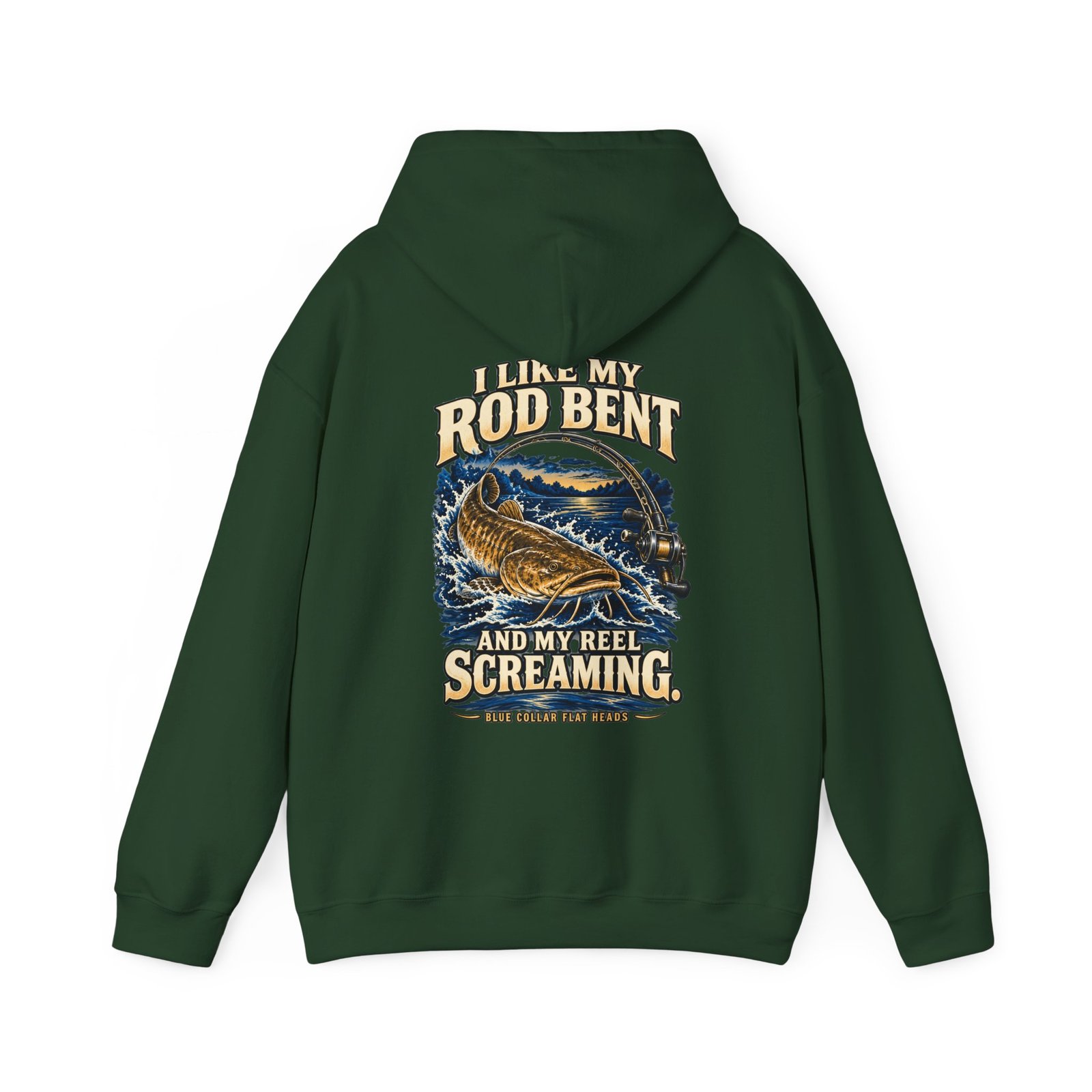 Blue Collar Flat Heads — Rod Bent, Reel Screaming Hoodie - Image 6
