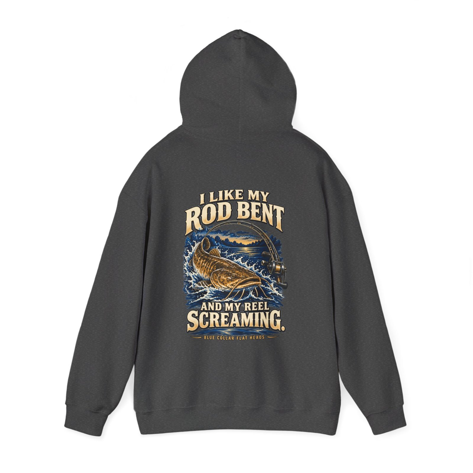 Blue Collar Flat Heads — Rod Bent, Reel Screaming Hoodie - Image 11