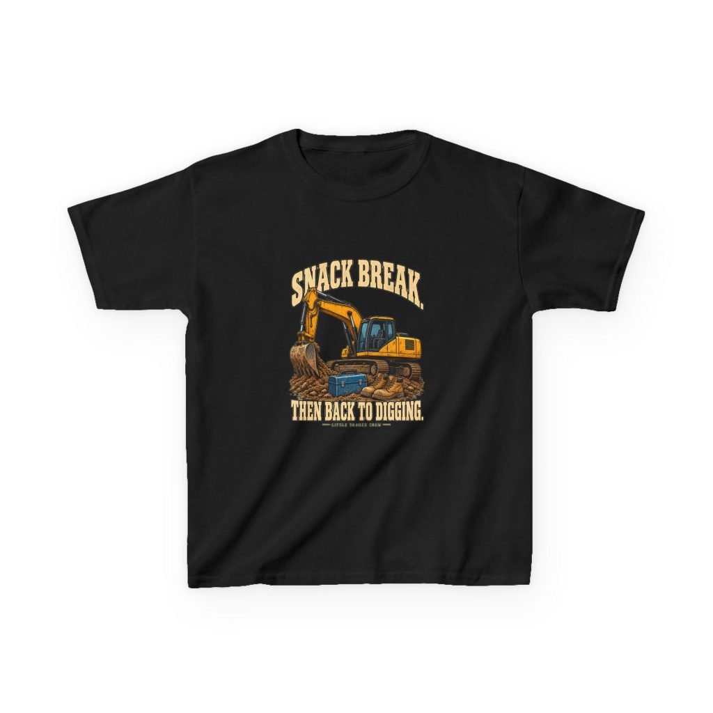 Snack Break. Then Back to Digging. — Little Trades Crew Youth T-Shirt