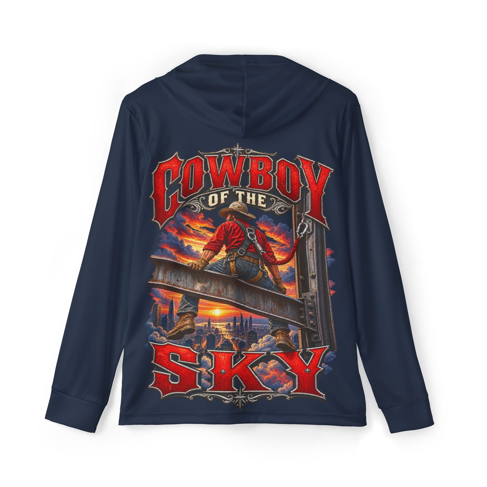Cowboy of the Sky — Navy Sports AOP Full-Back Hoodie | Don’t Be a Ronnie