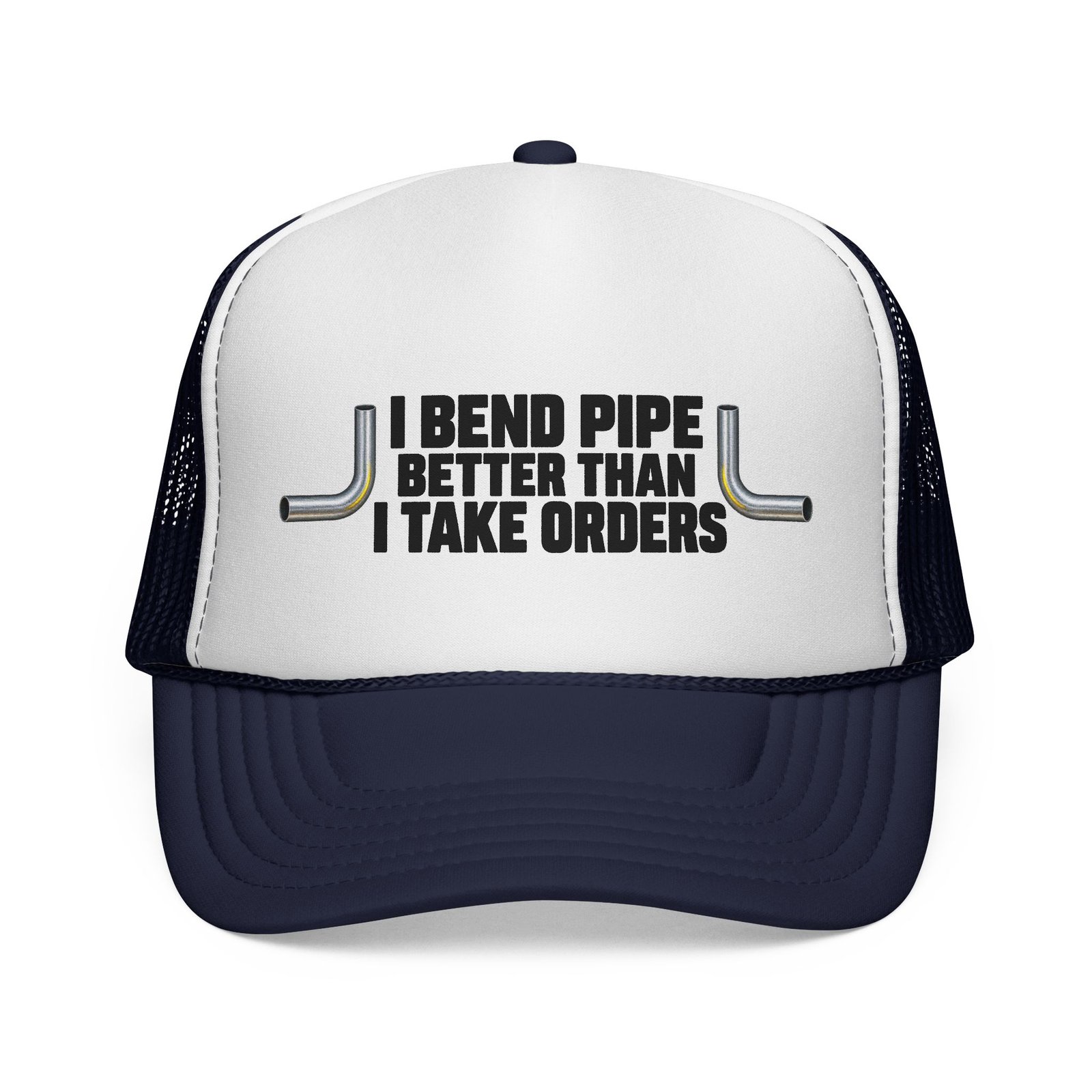 I Bend Pipe Better Than I Take Orders | Electrician Trucker Hat - Image 9