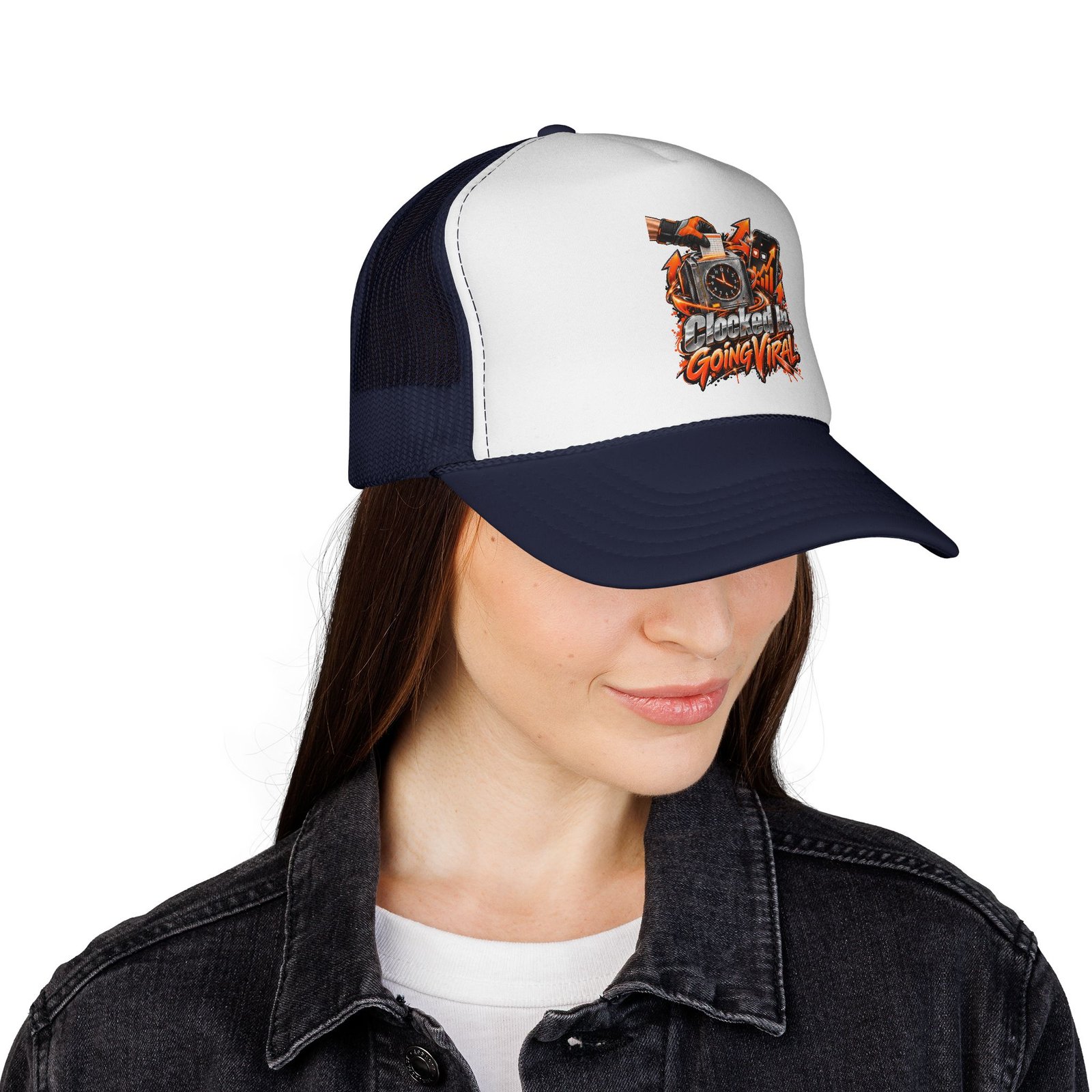Clocked In. Going Viral. | Blue-Collar Trucker Hat — Trades TikTok Collection - Image 8