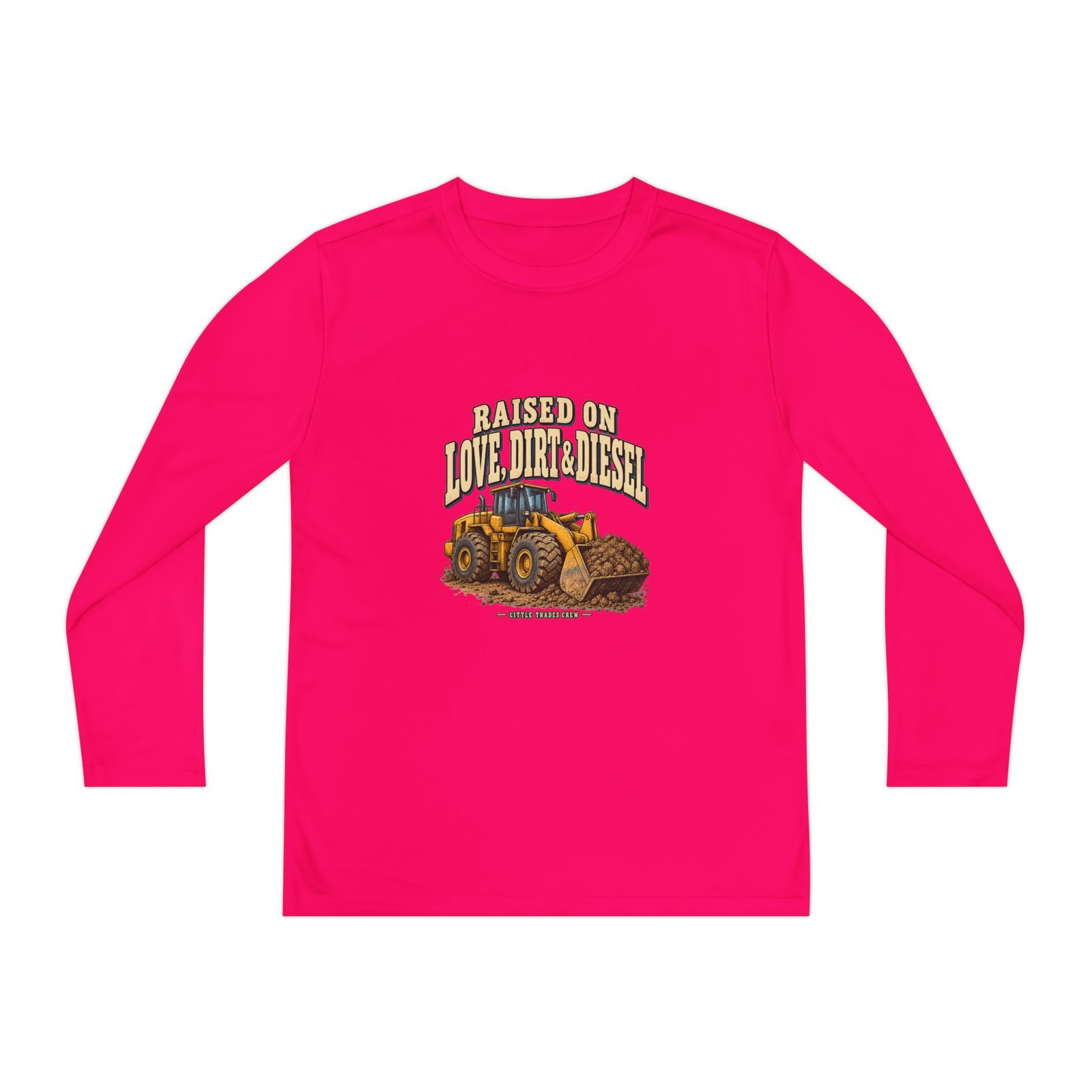 Raised on Love, Dirt & Diesel — Little Trades Crew Youth Long-Sleeve Shirt - Image 9