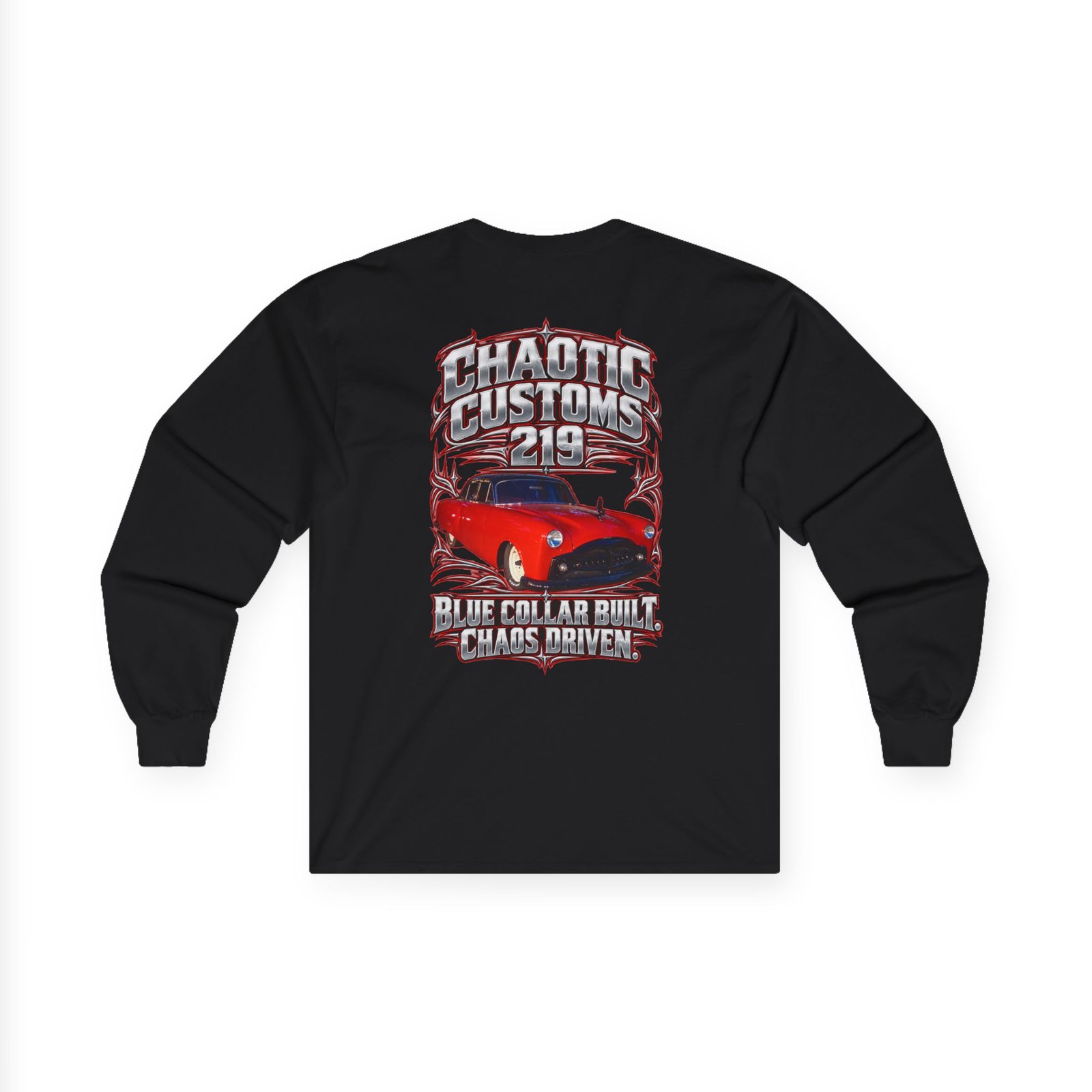 Chaotic Customs 219 — Blue Collar Built. Chaos Driven. Long Sleeve