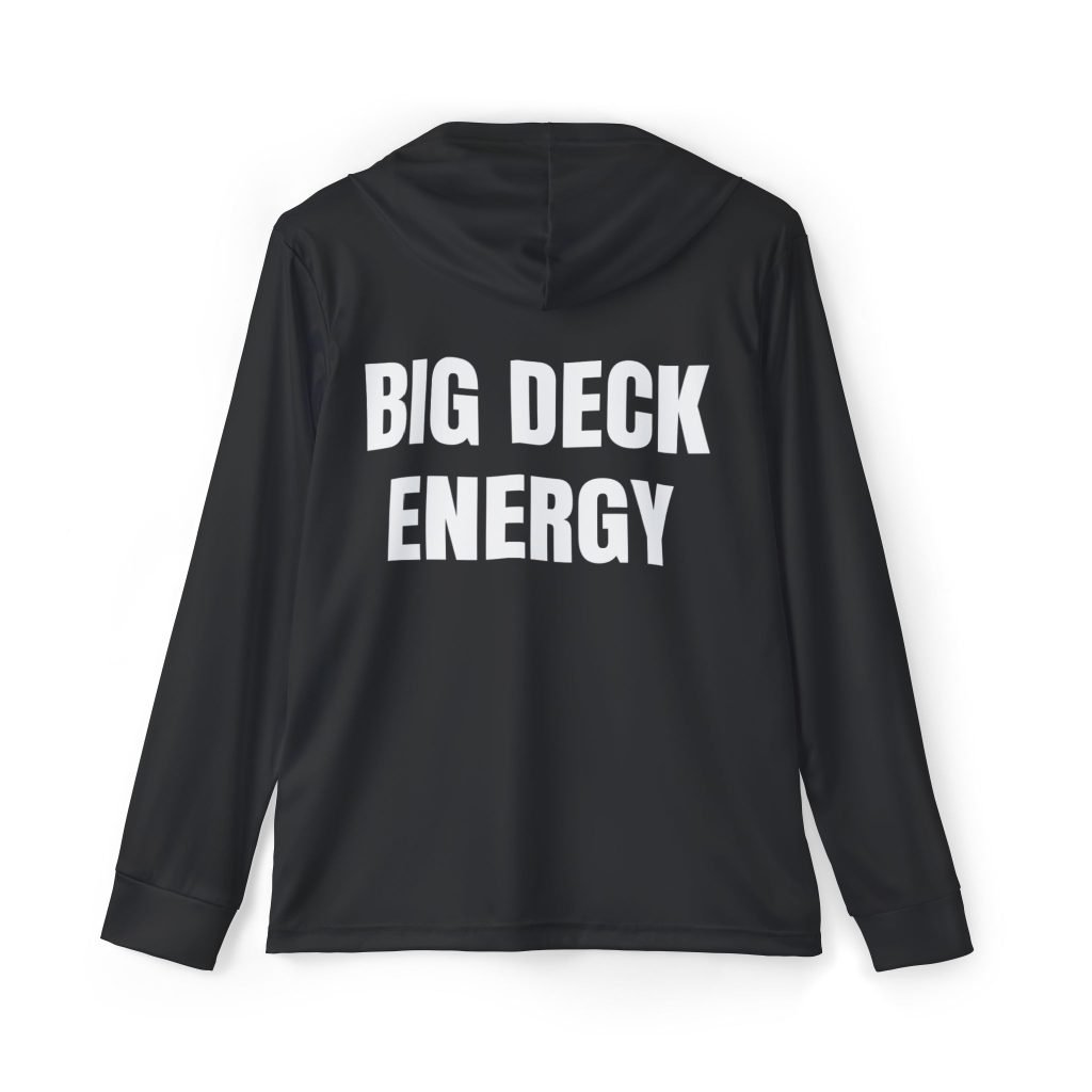 Big Deck Energy — Black Sports AOP Full-Back Hoodie | Don’t Be a Ronnie