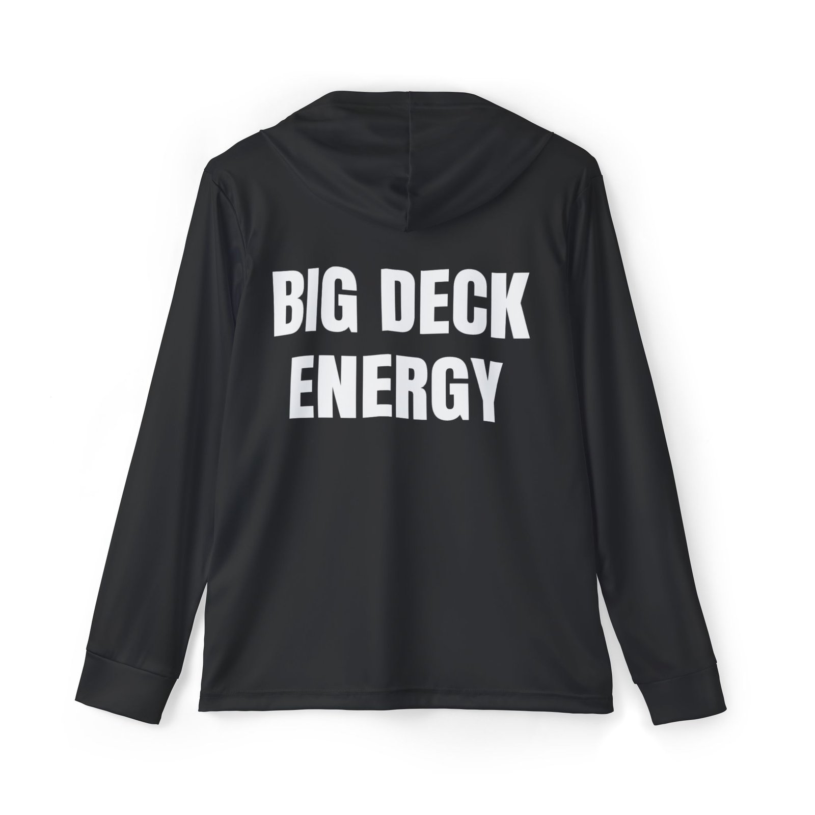 Big Deck Energy — Black Sports AOP Full-Back Hoodie | Don’t Be a Ronnie