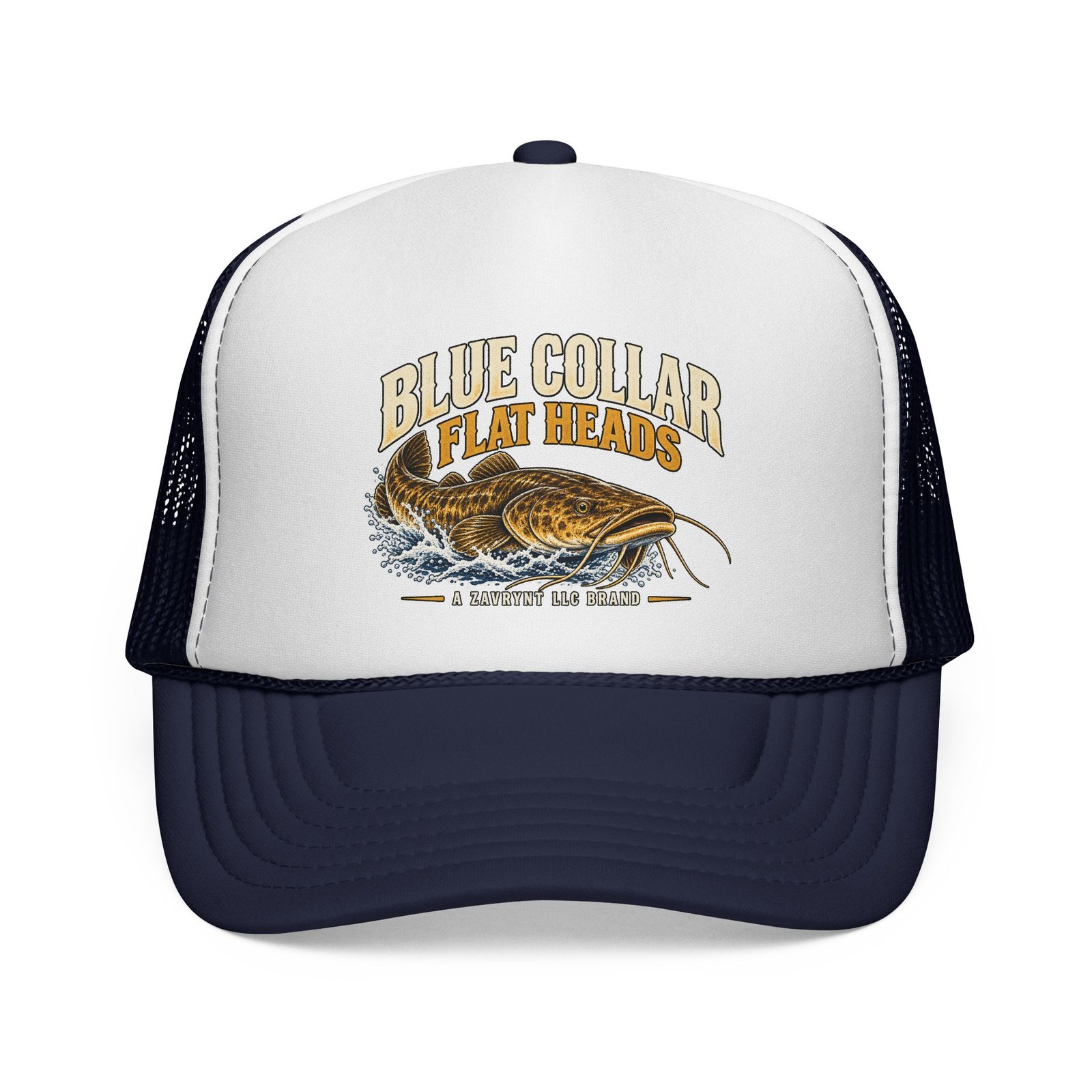 Blue Collar Flat Heads — Flathead Trucker Hat - Image 9
