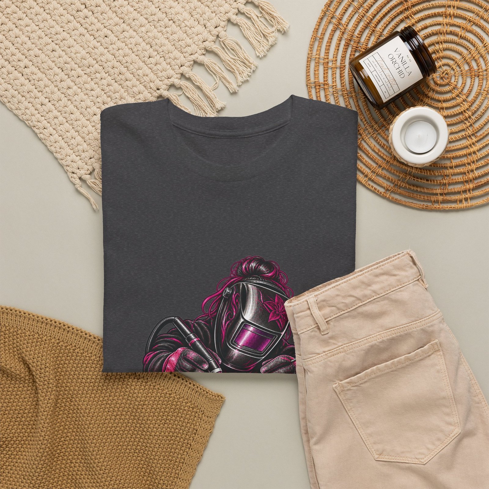 She Runs Beads, Not Her Mouth. | Hot Pink Welder T-Shirt — Her Trade. Her RULES. - Image 12