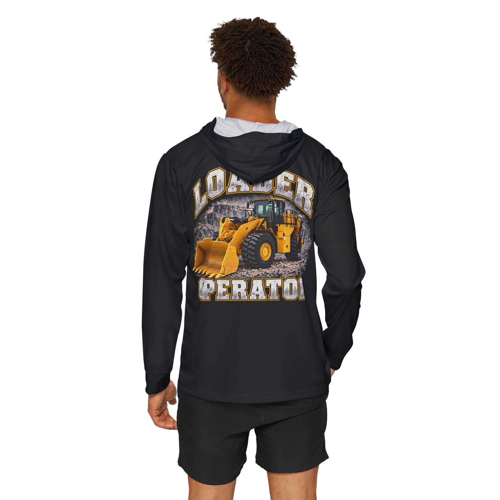 Loader Operator — Quarry Loader — Black Sports AOP Full-Back Hoodie | Don’t Be a Ronnie - Image 4