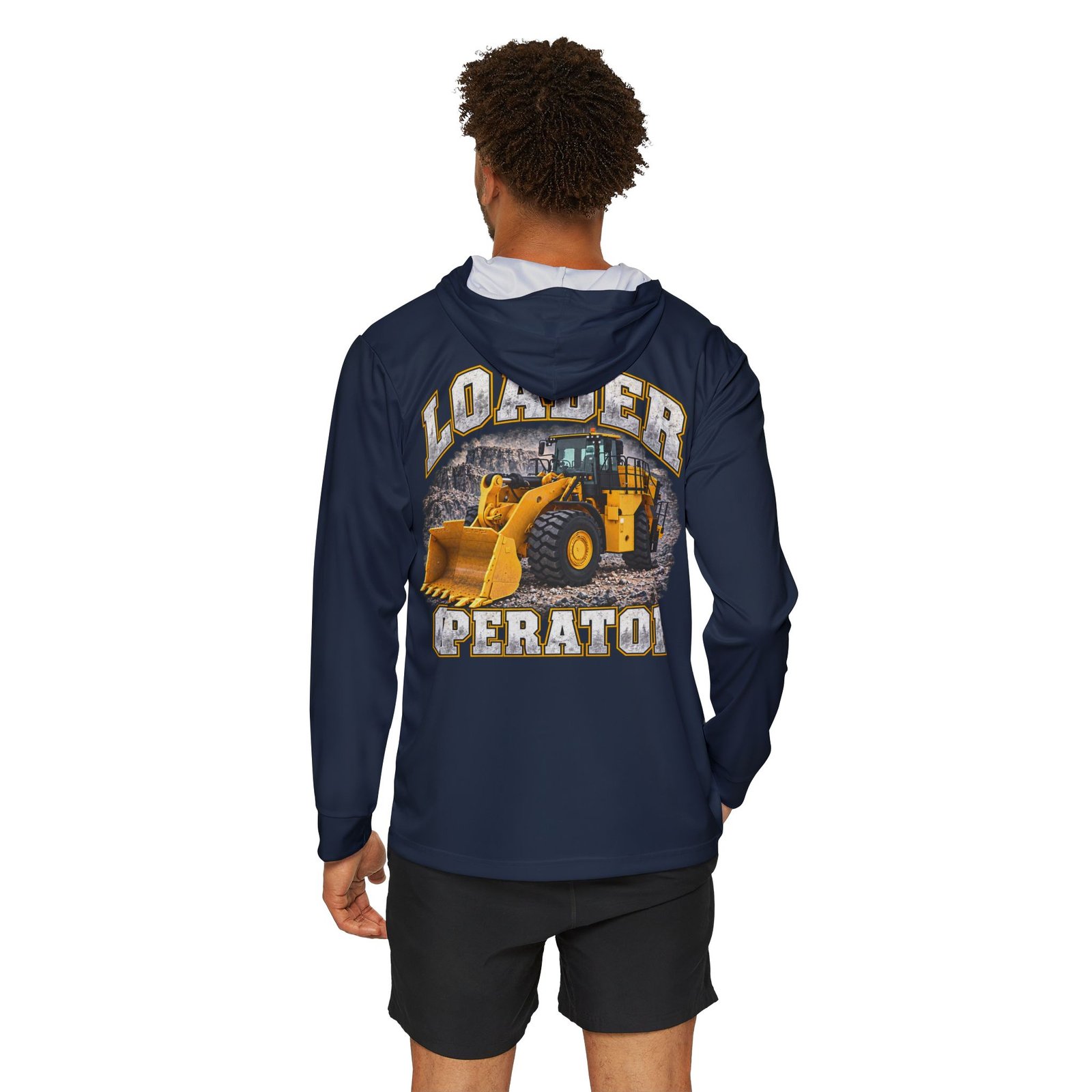 Loader Operator — Quarry Loader — Navy Sports AOP Full-Back Hoodie | Don’t Be a Ronnie - Image 4
