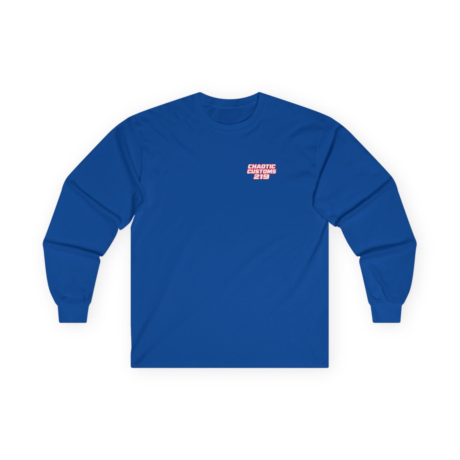 Chaotic Customs 219 — Blue Collar Built. Chaos Driven. Long Sleeve - Image 8