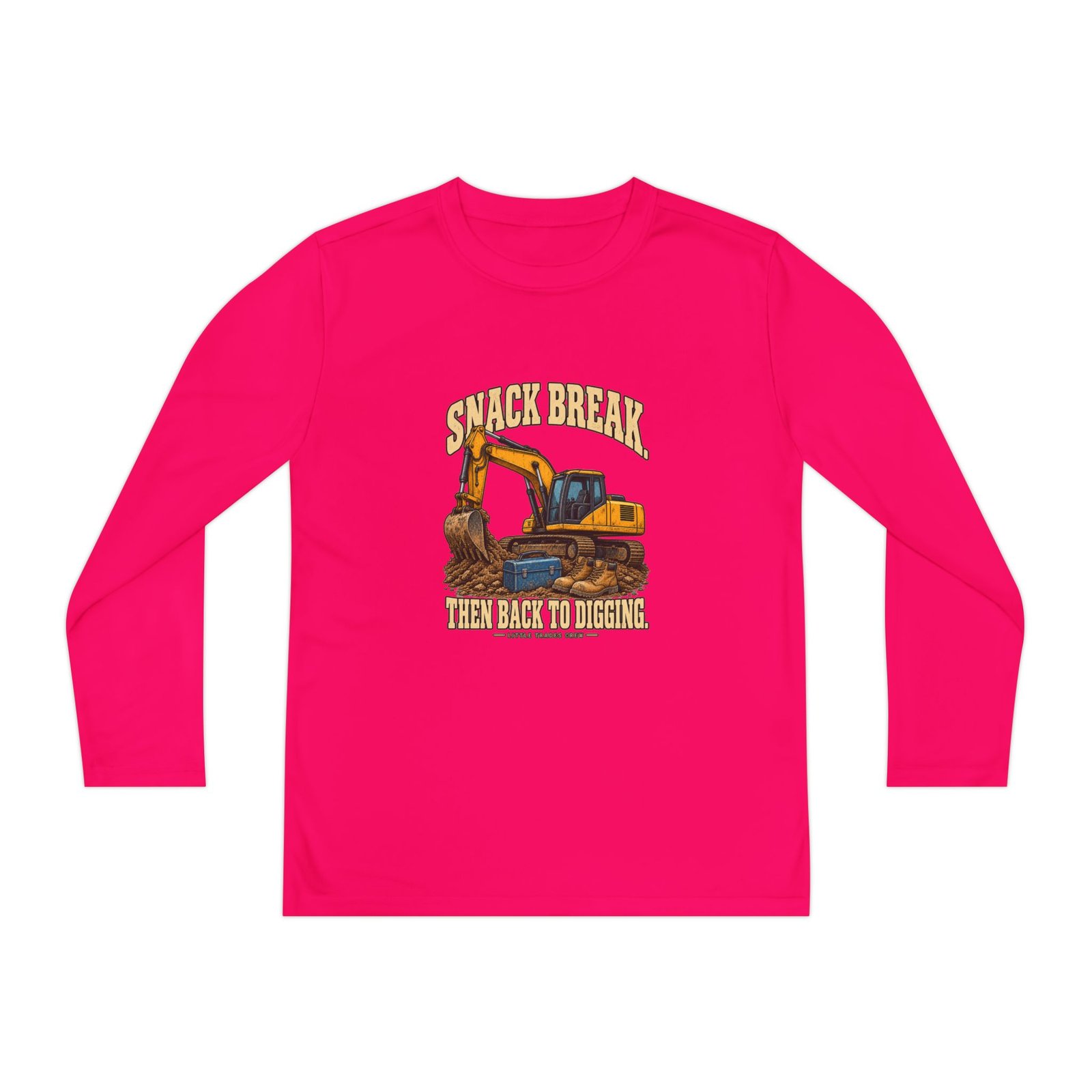 Snack Break. Then Back to Digging. — Little Trades Crew Youth Long-Sleeve Shirt - Image 9