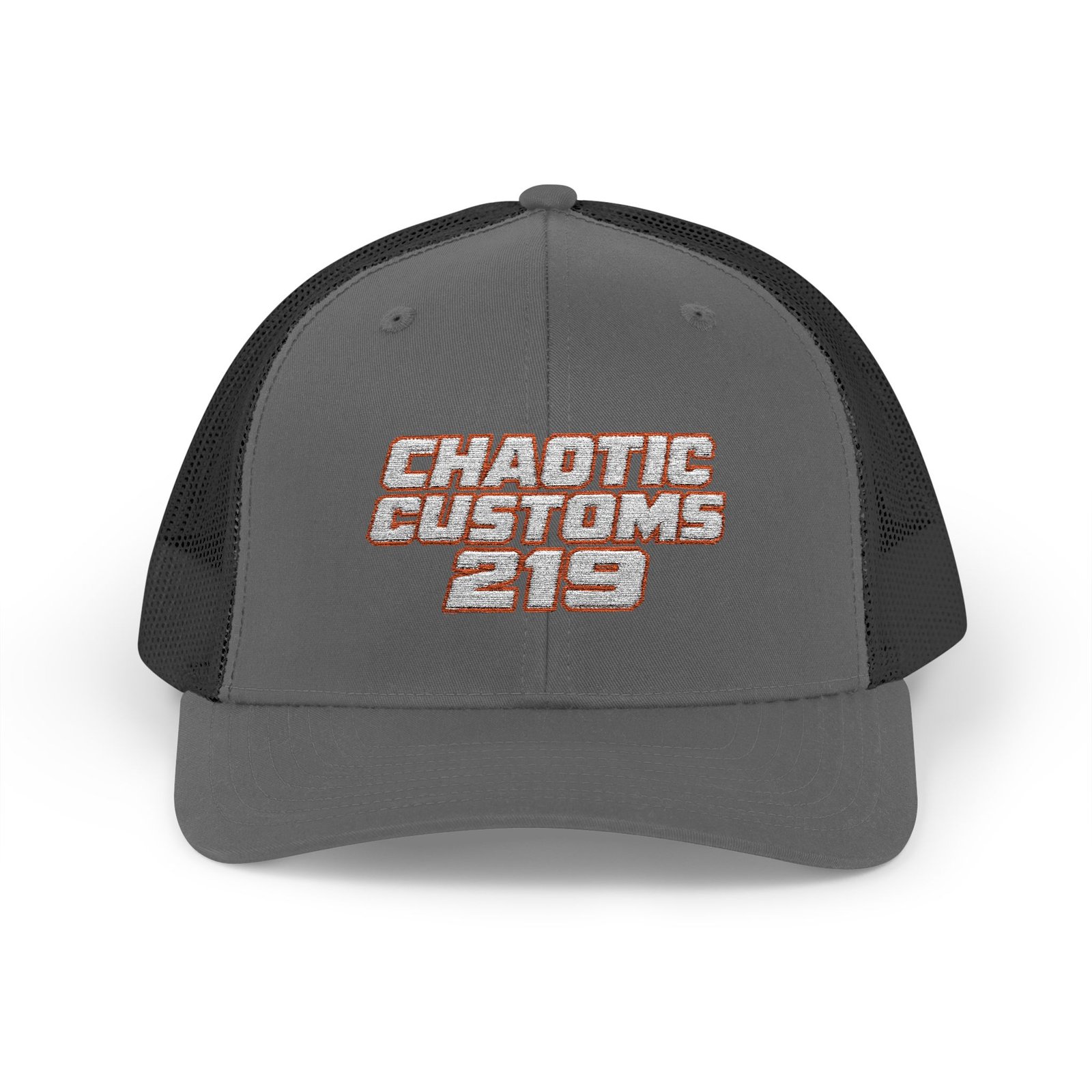 Chaotic Customs 219 — Embroidered Snapback Trucker Hat - Image 4