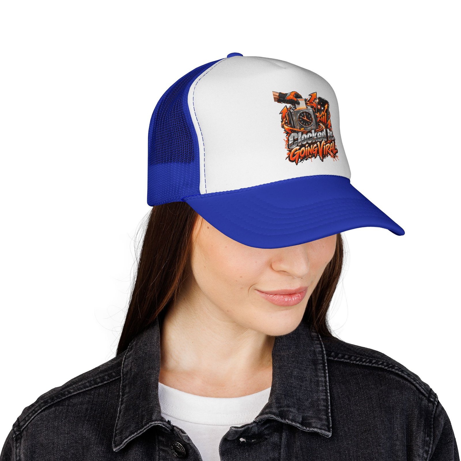 Clocked In. Going Viral. | Blue-Collar Trucker Hat — Trades TikTok Collection - Image 12