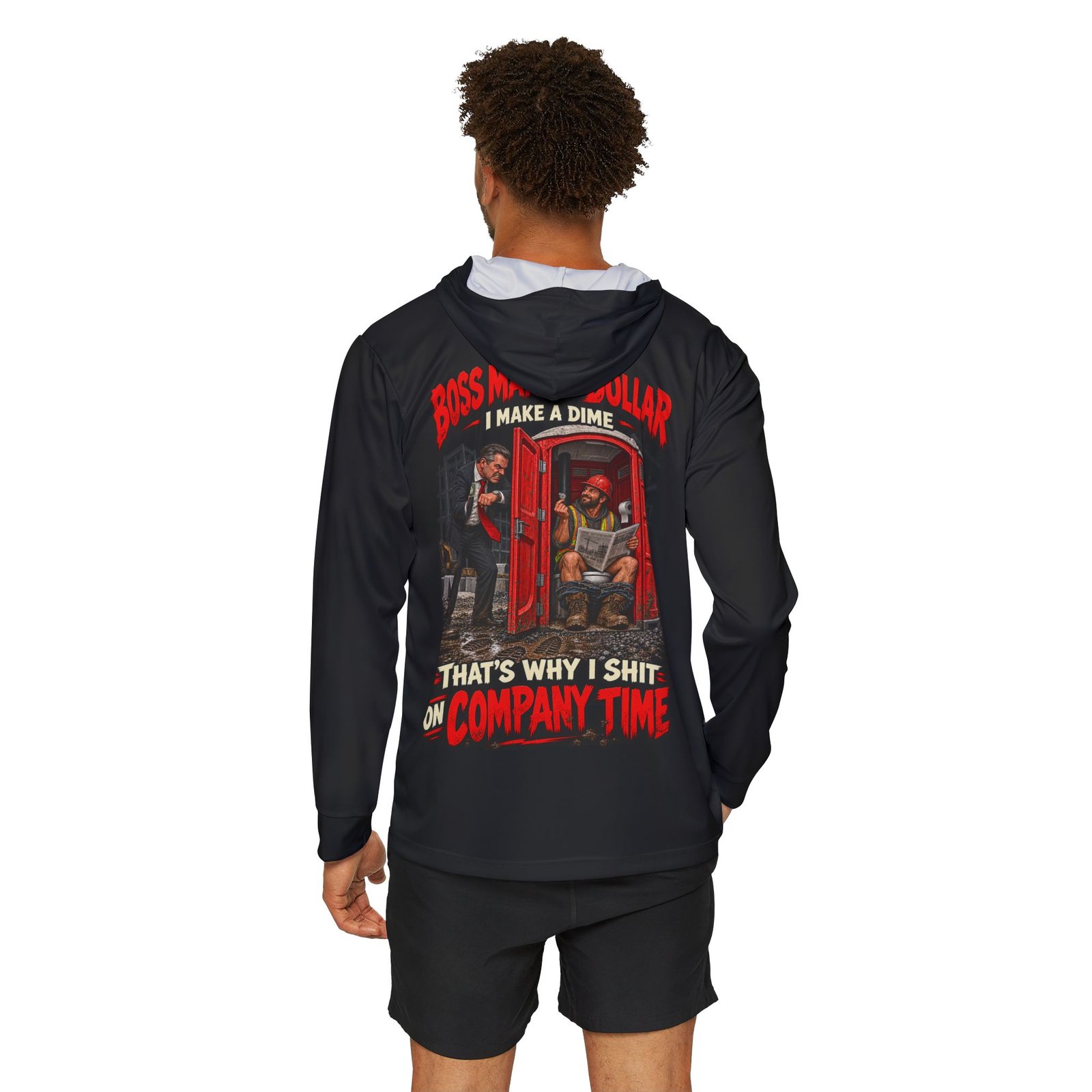 Boss Makes a Dollar — Black Sports AOP Full-Back Hoodie | Don’t Be a Ronnie - Image 4