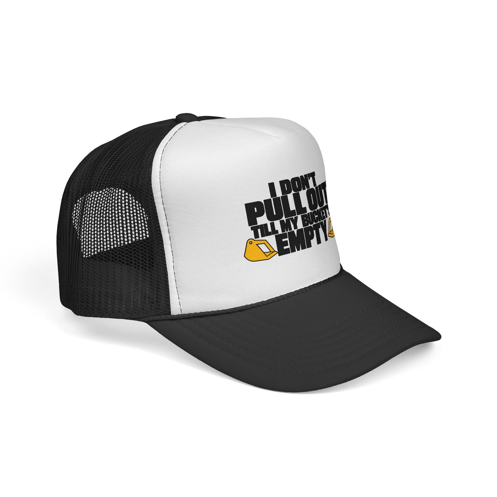 I Don’t Pull Out — Till My Bucket’s Empty | Trucker Hat - Image 2