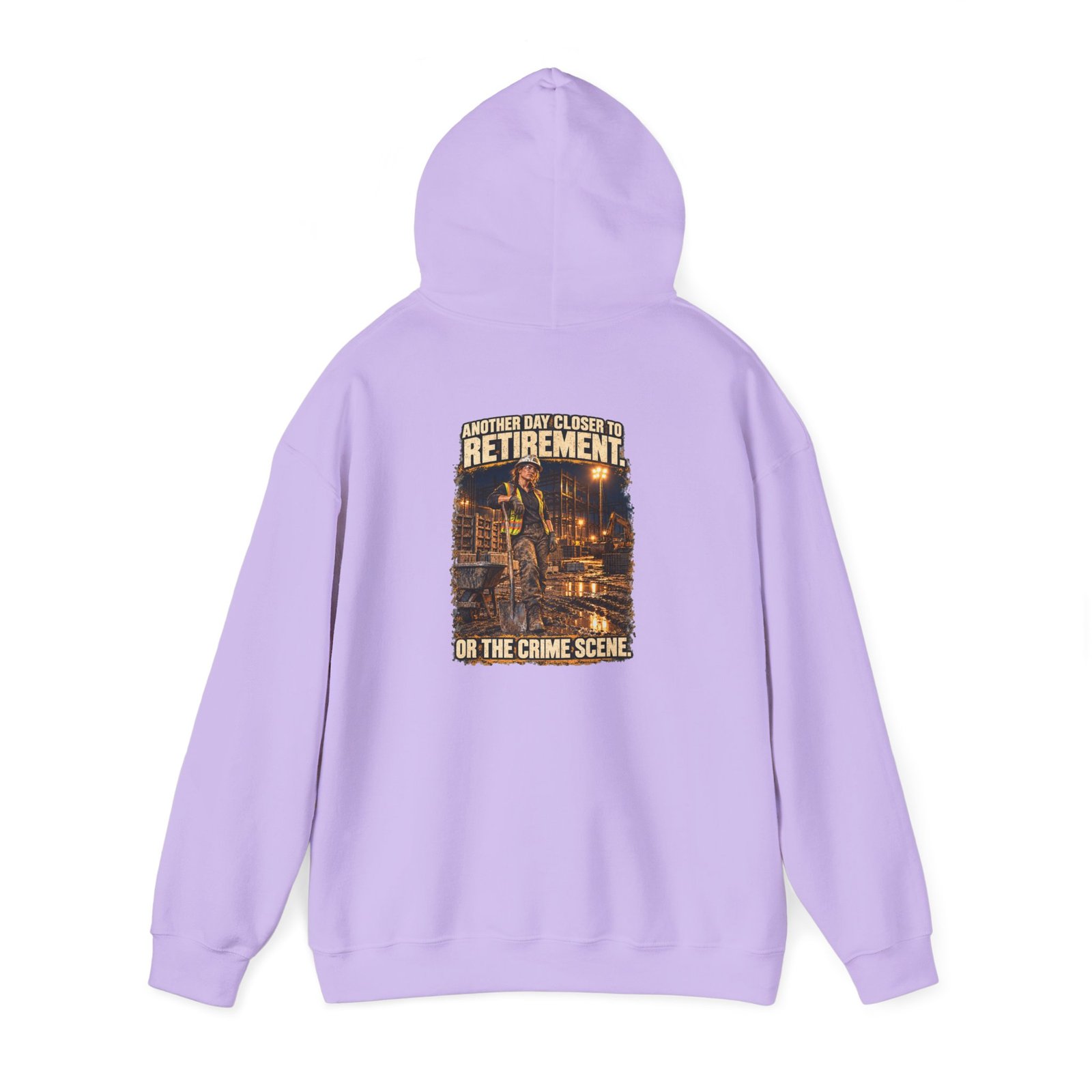 Another Day Closer to Retirement. Or the Crime Scene. — Ladies Laborer Hoodie | Don’t Be a Ronnie - Image 23