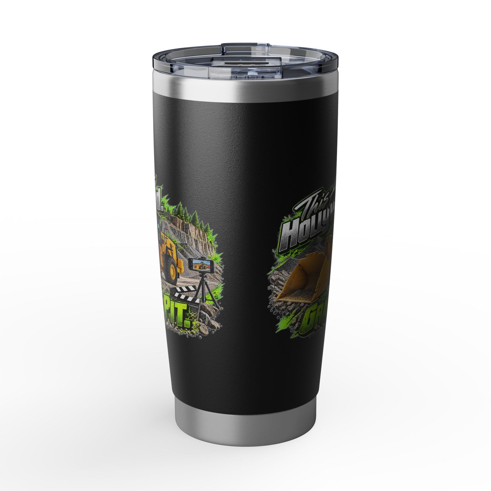 This Ain’t Hollywood. It’s the Gravel Pit. | Operator Black 20oz Tumbler — Trades TikTok Collection - Image 3