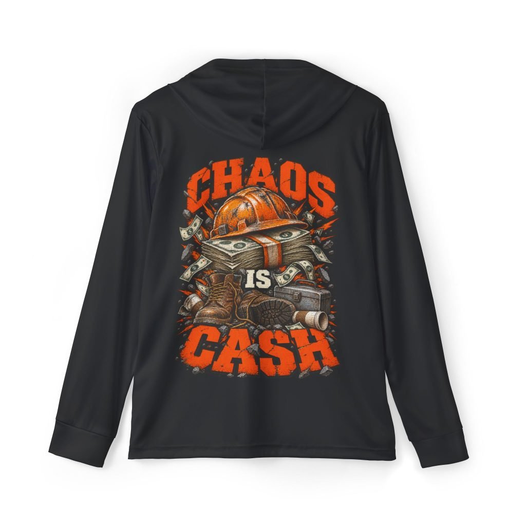 Chaos Is Cash — Black Sports AOP Full-Back Hoodie | Don’t Be a Ronnie