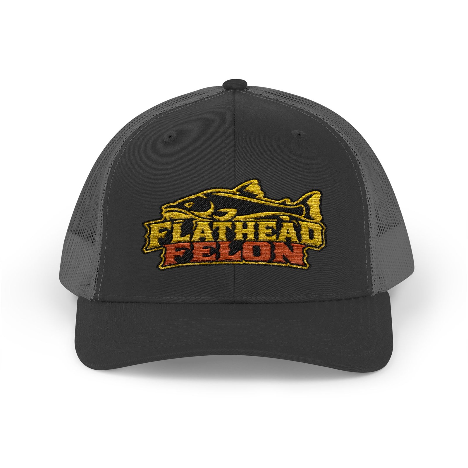 Blue Collar Flat Heads — Flathead Felon Embroidered Trucker Hat - Image 5