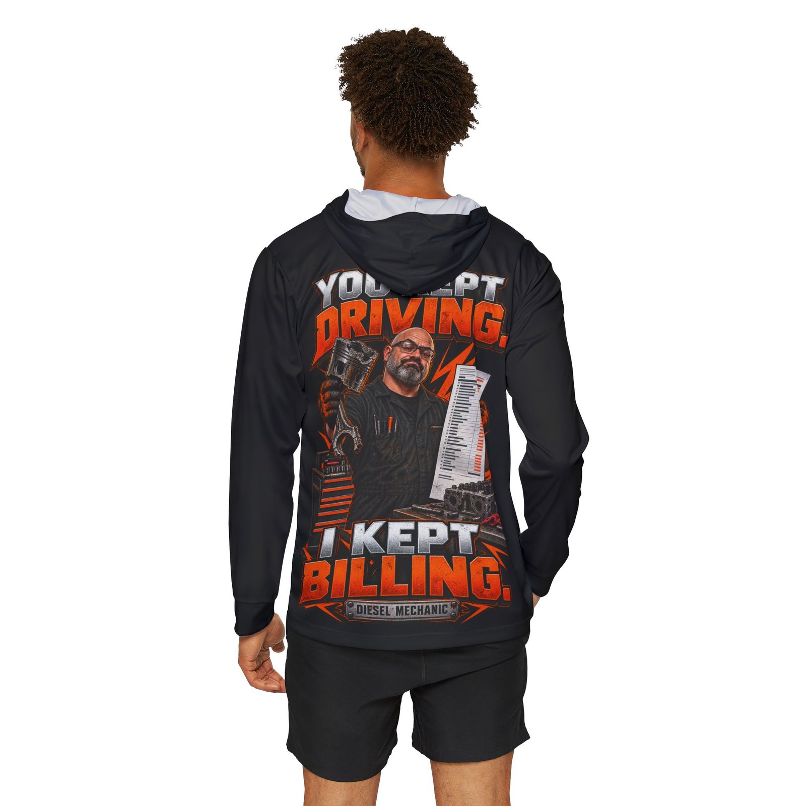 You Kept Driving. I Kept Billing. — Black Sports AOP Full-Back Hoodie | Don’t Be a Ronnie - Image 4
