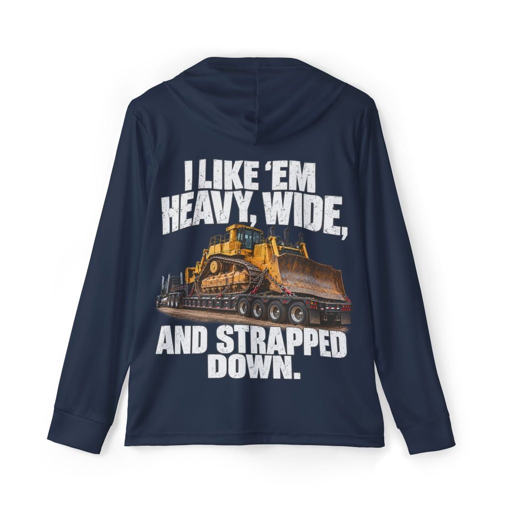 I Like ’Em Heavy, Wide, and Strapped Down — Navy Sports AOP Full-Back Hoodie | Don’t Be a Ronnie