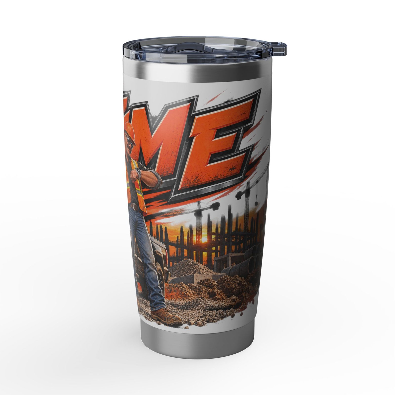 Mr Bigtime | Construction Foreman 20oz Tumbler — Don’t Be a Ronnie - Image 3