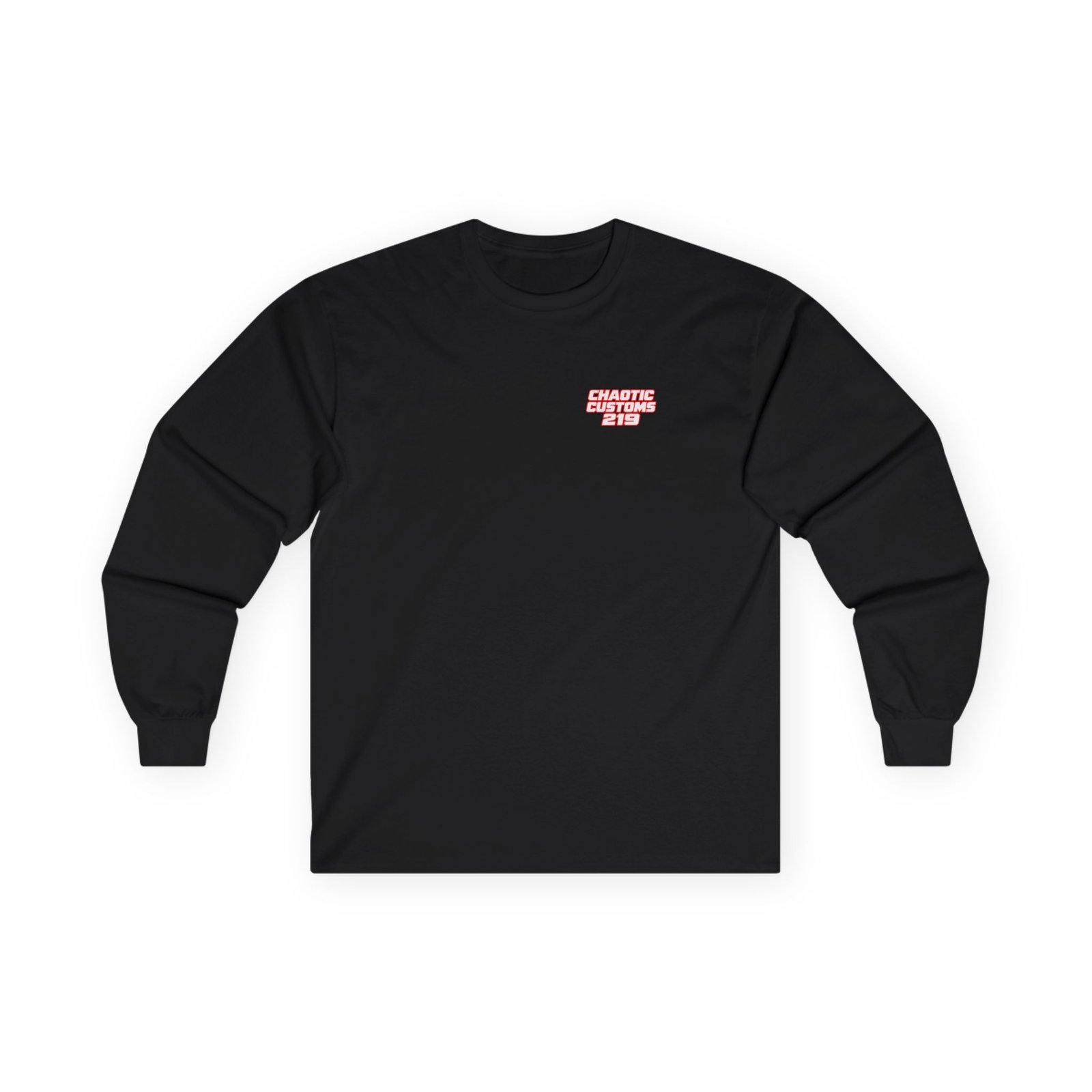 Chaotic Customs 219 — Blue Collar Built. Chaos Driven. Long Sleeve - Image 2
