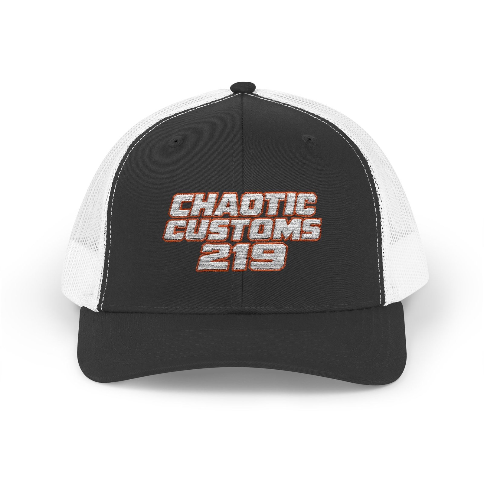 Chaotic Customs 219 — Embroidered Snapback Trucker Hat - Image 3