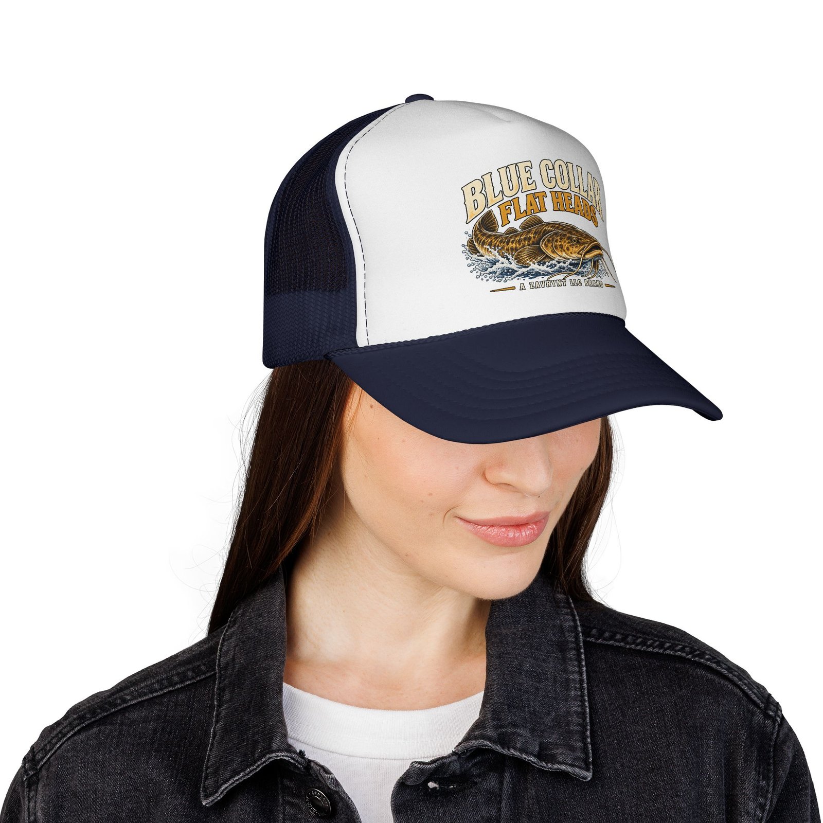 Blue Collar Flat Heads — Flathead Trucker Hat - Image 12