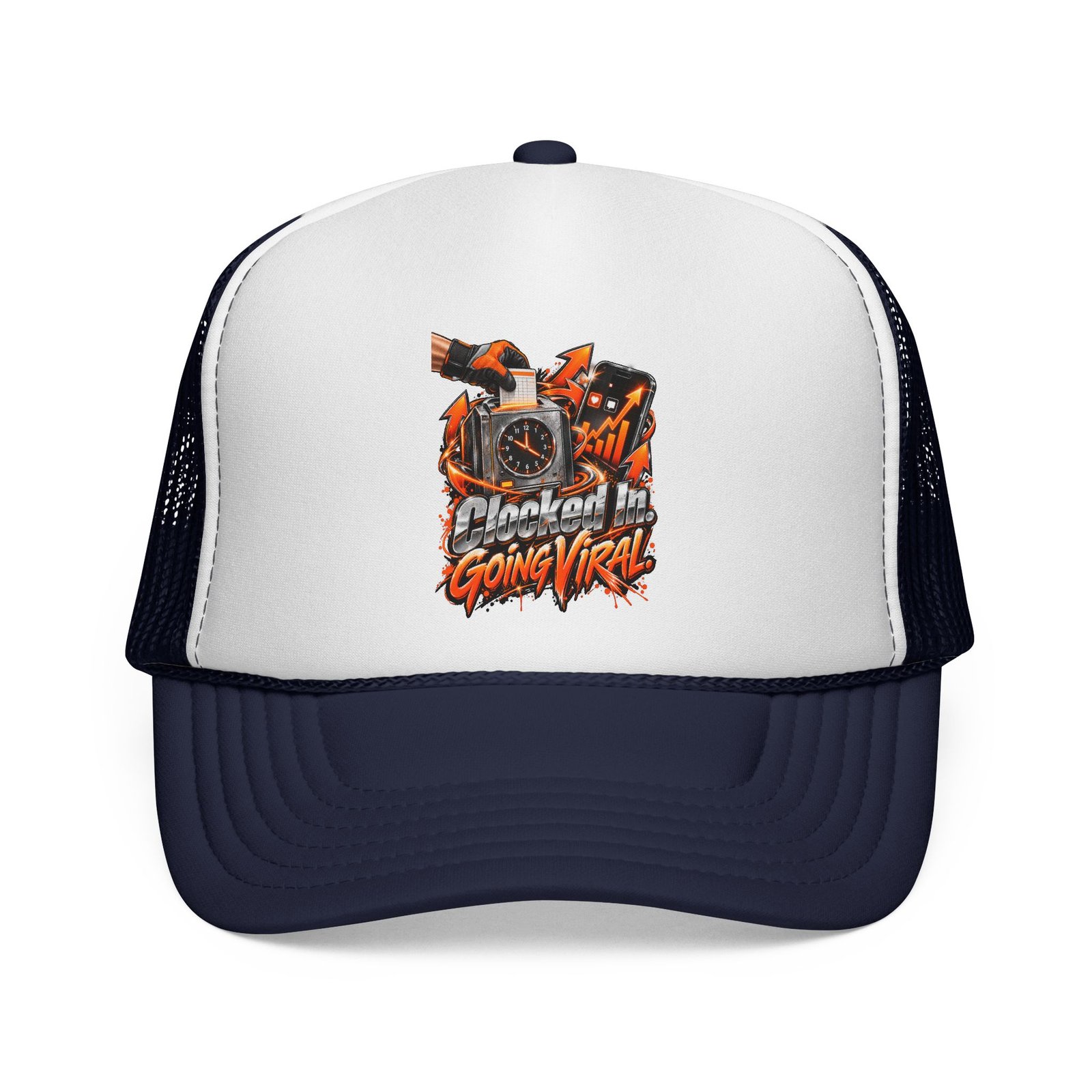 Clocked In. Going Viral. | Blue-Collar Trucker Hat — Trades TikTok Collection - Image 5