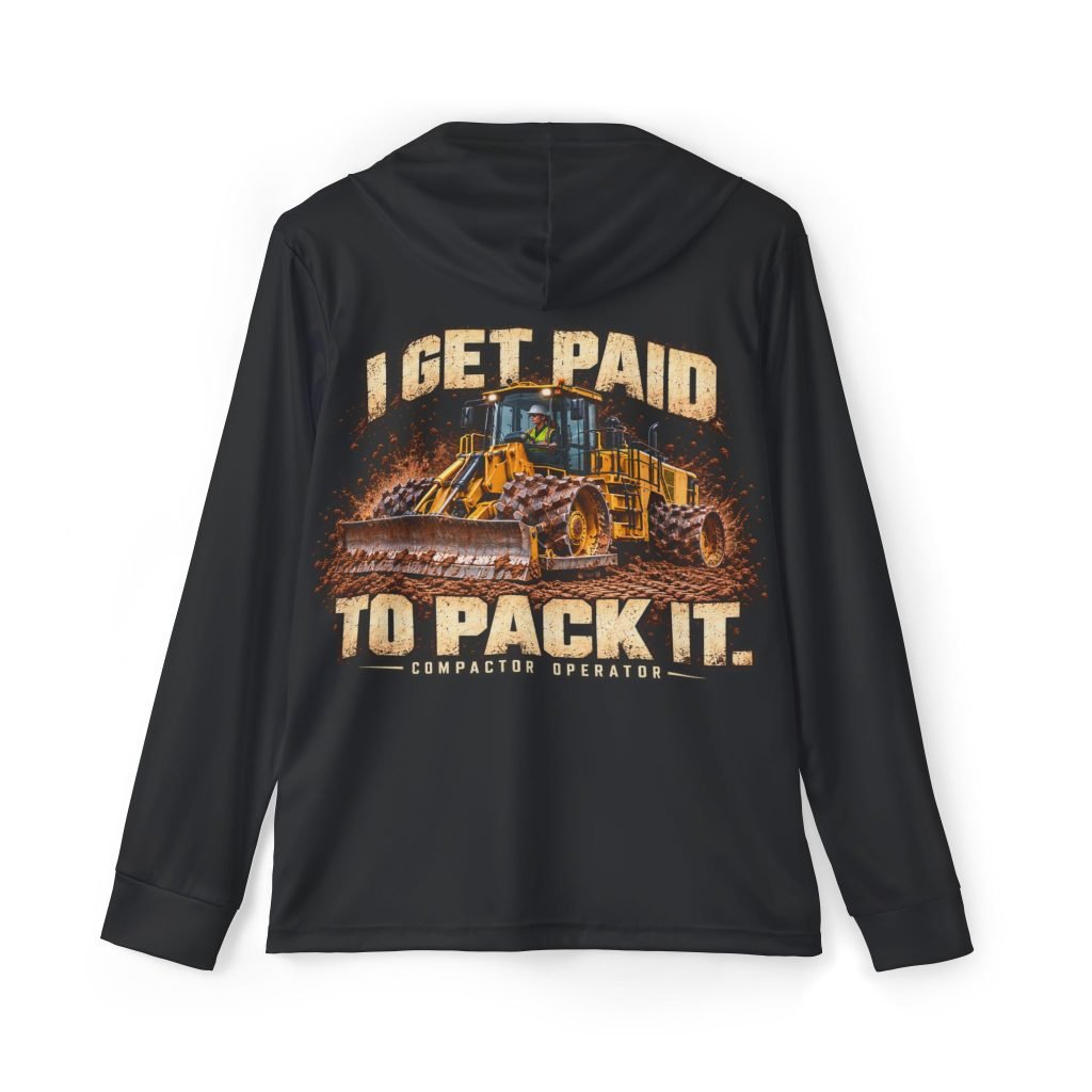I Get Paid to Pack It — Woman Compactor Operator — Black Sports AOP Hoodie | Don’t Be a Ronnie