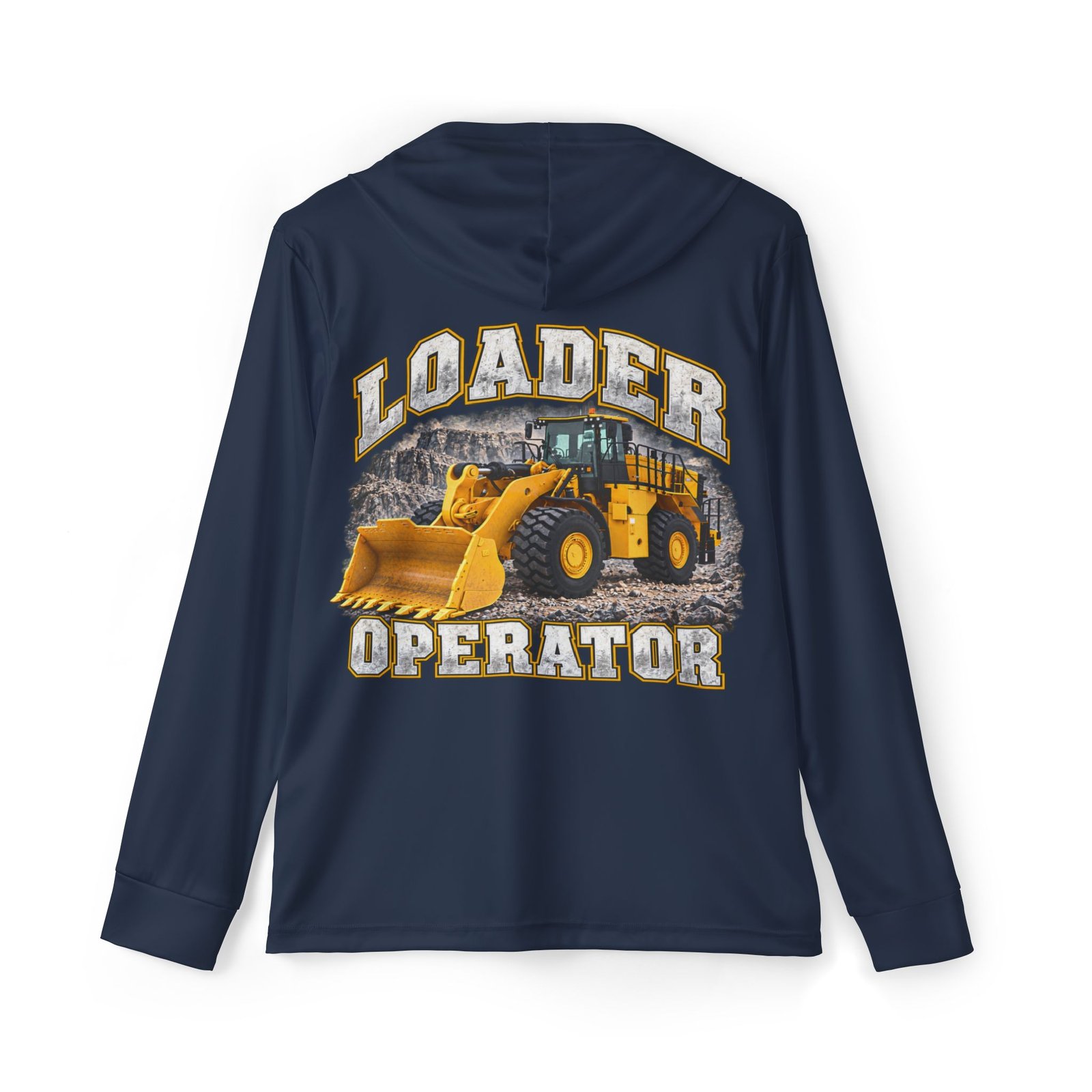 Loader Operator — Quarry Loader — Navy Sports AOP Full-Back Hoodie | Don’t Be a Ronnie