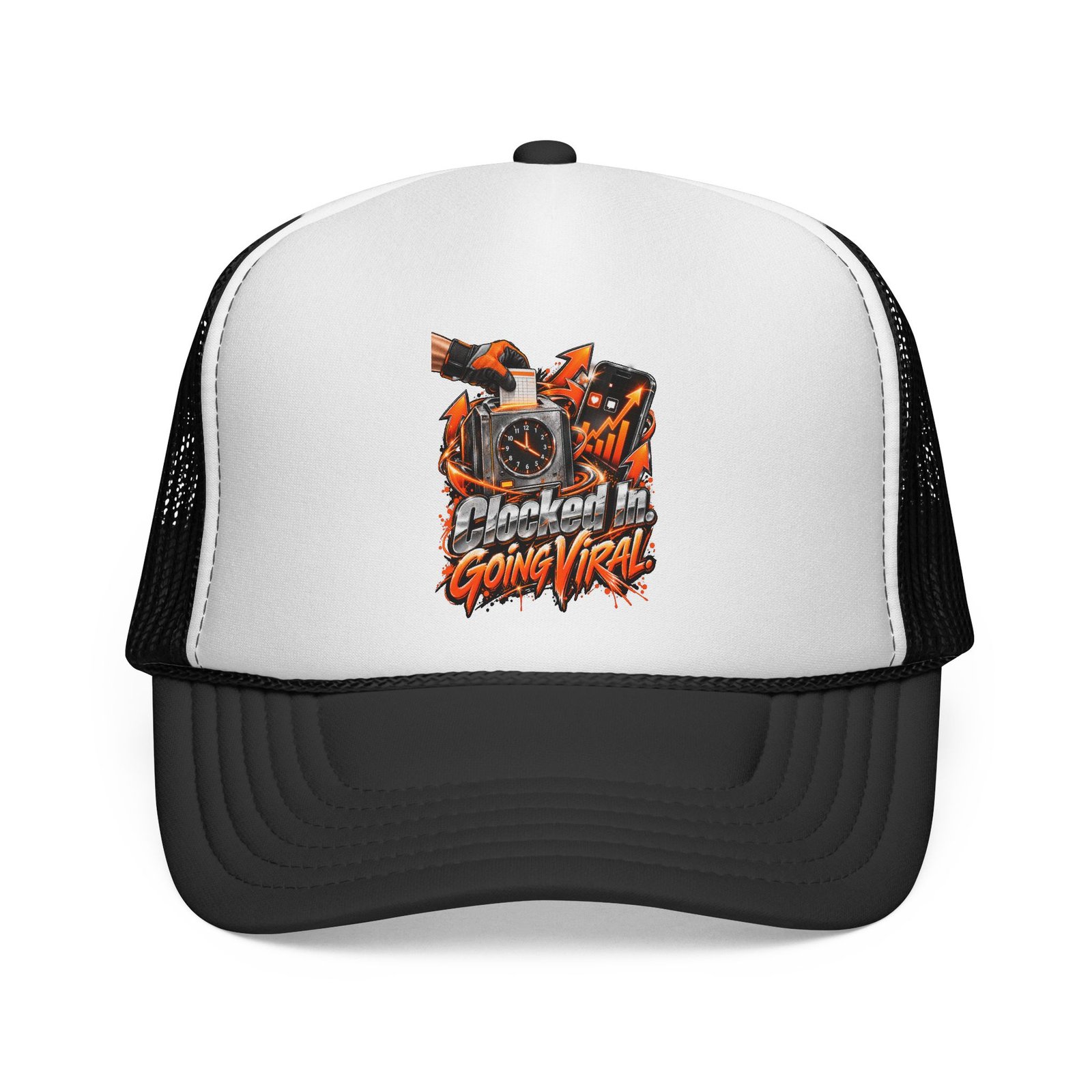 Clocked In. Going Viral. | Blue-Collar Trucker Hat — Trades TikTok Collection