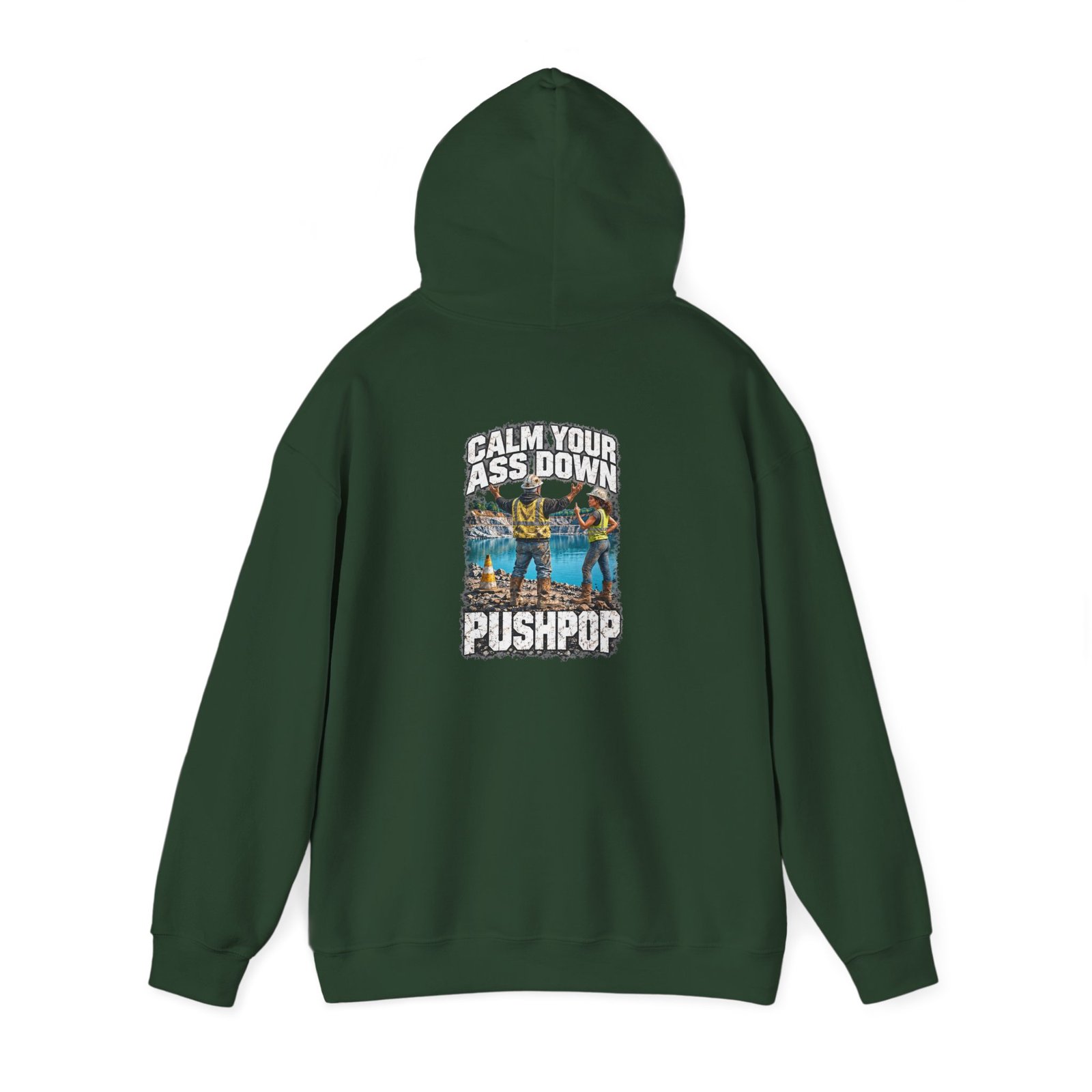 Calm Your Ass Down, Pushpop — Don't Be a Ronnie Work Hoodie - Image 3