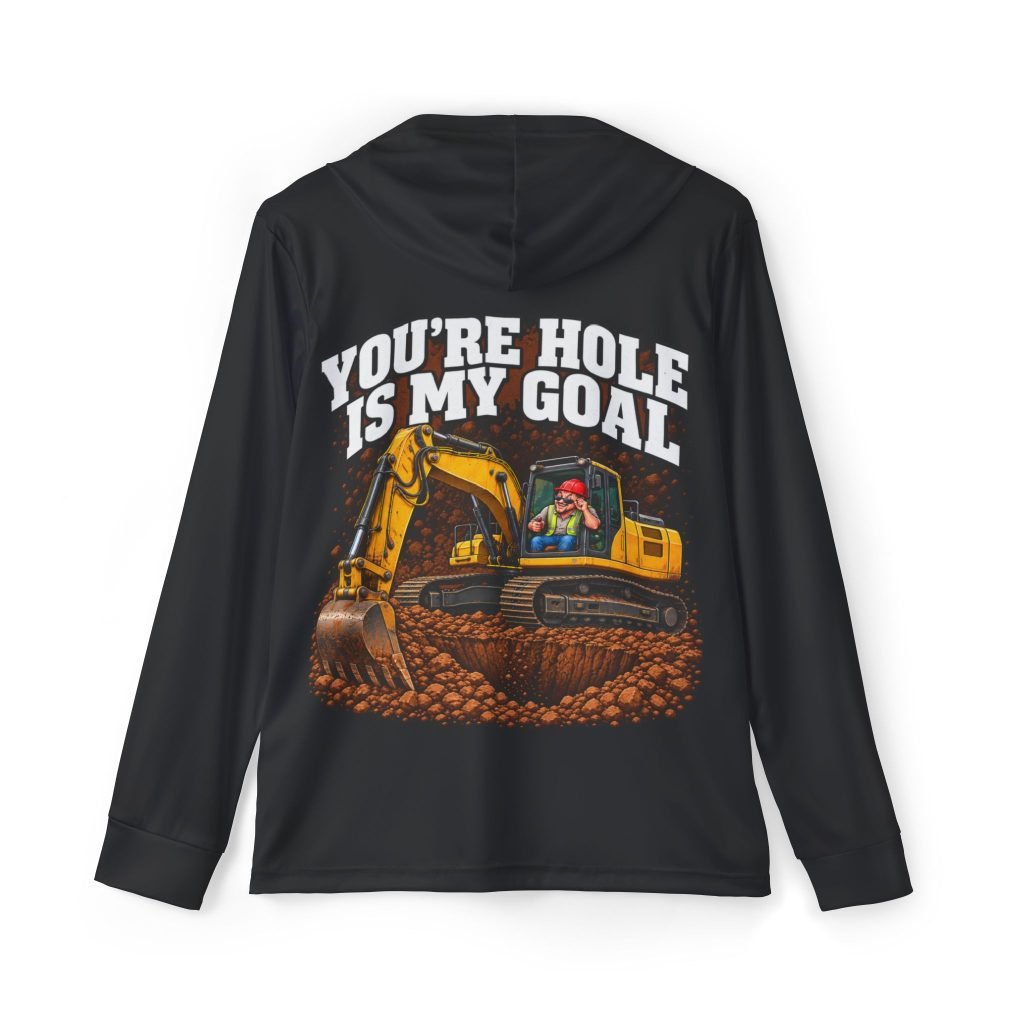 You’re Hole Is My Goal — Black Sports AOP Full-Back Hoodie | Don’t Be a Ronnie