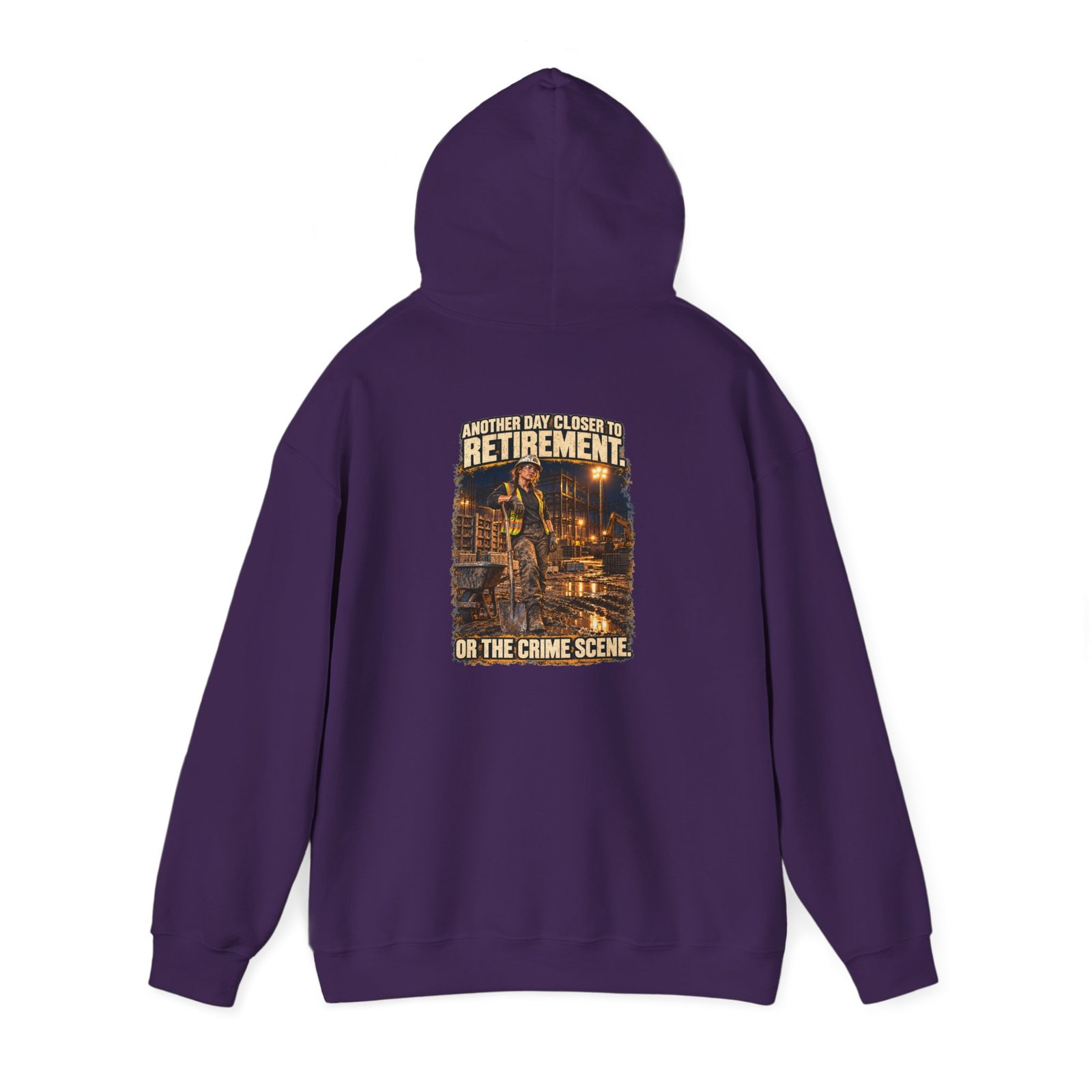 Another Day Closer to Retirement. Or the Crime Scene. — Ladies Laborer Hoodie | Don’t Be a Ronnie - Image 27