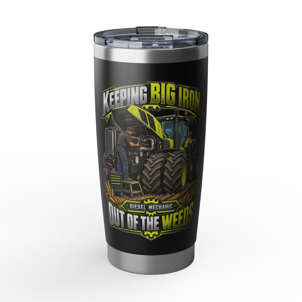 Keeping Big Iron Out of the Weeds | Diesel Mechanic Black 20oz Tumbler — Don’t Be a Ronnie