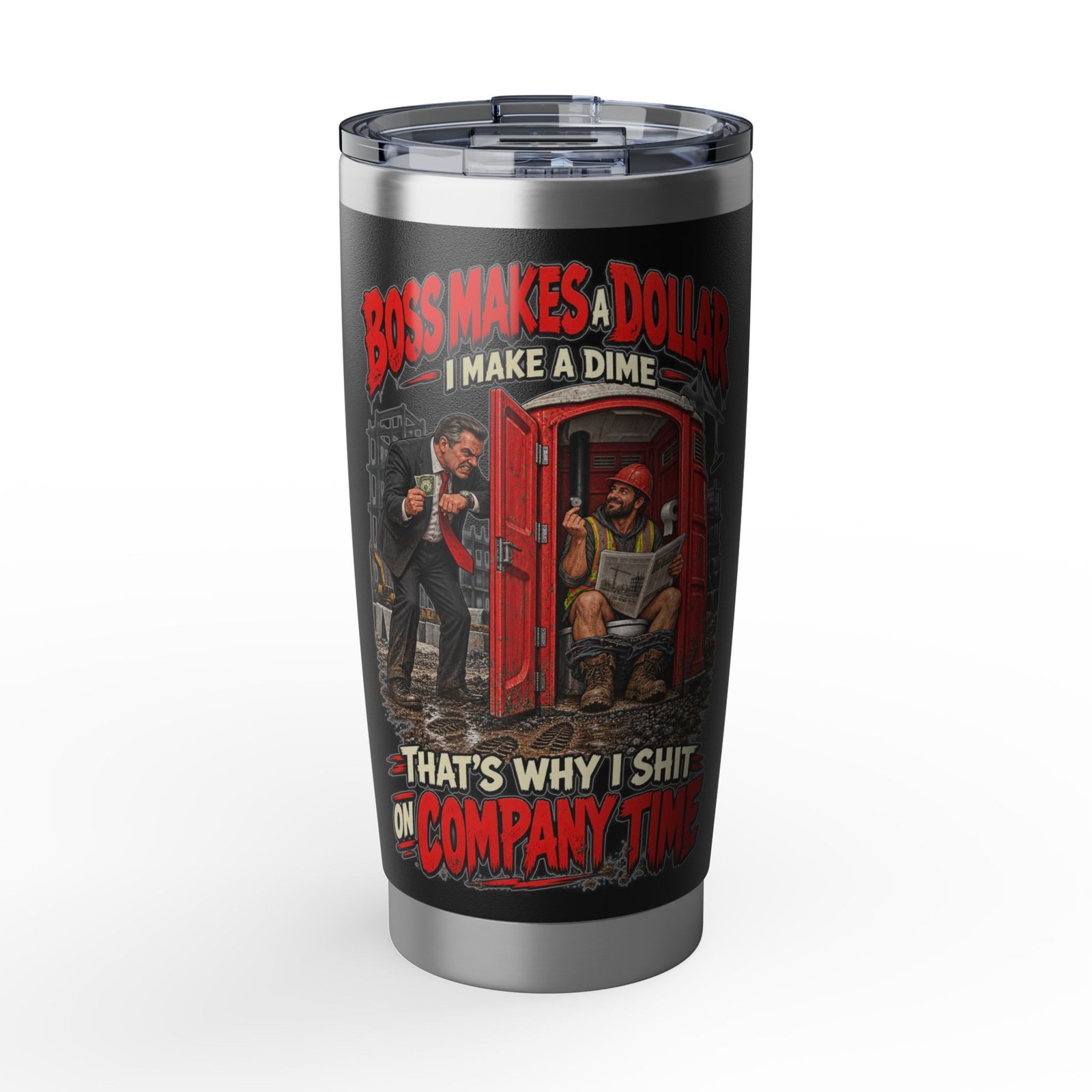 Boss Makes a Dollar | Jobsite Payday 20oz Tumbler — Don’t Be a Ronnie - Image 5