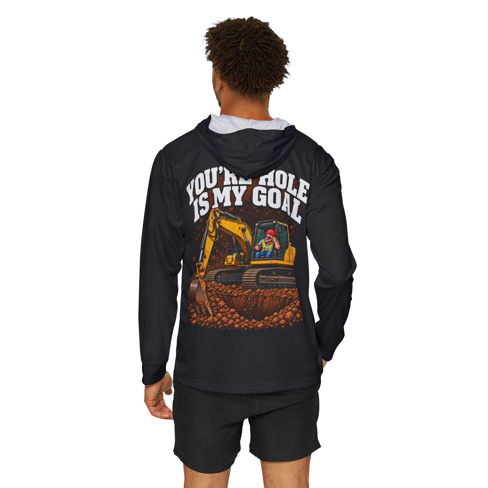 You’re Hole Is My Goal — Black Sports AOP Full-Back Hoodie | Don’t Be a Ronnie - Image 4