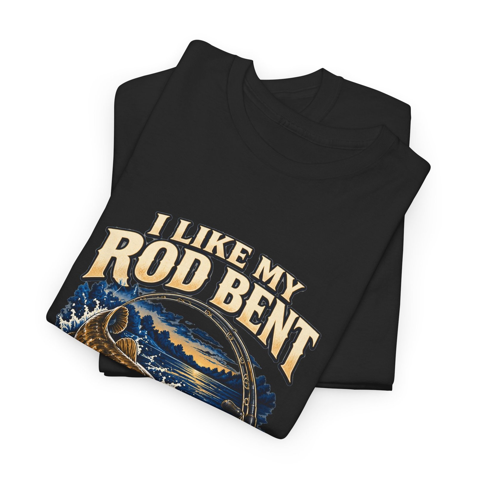 Blue Collar Flat Heads — Rod Bent, Reel Screaming T-Shirt - Image 3