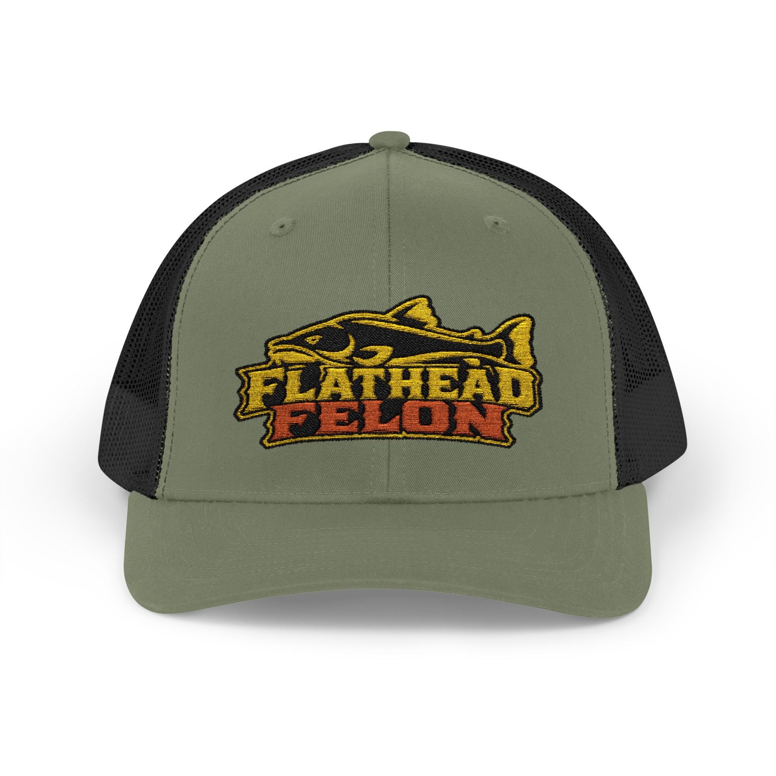 Blue Collar Flat Heads — Flathead Felon Embroidered Trucker Hat - Image 9