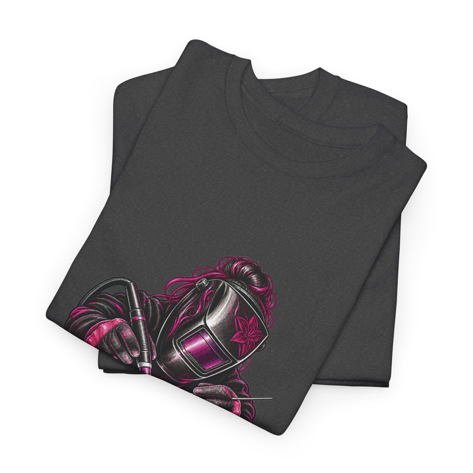She Runs Beads, Not Her Mouth. | Hot Pink Welder T-Shirt — Her Trade. Her RULES. - Image 11