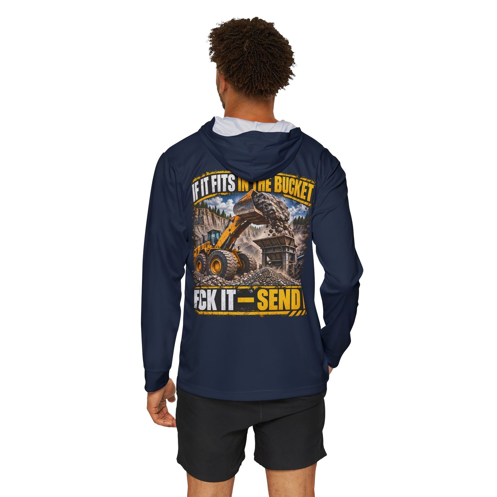 If It Fits in the Bucket, Fuck It — Send It | Original — Navy Sports AOP Full-Back Hoodie | Don’t Be a Ronnie - Image 4