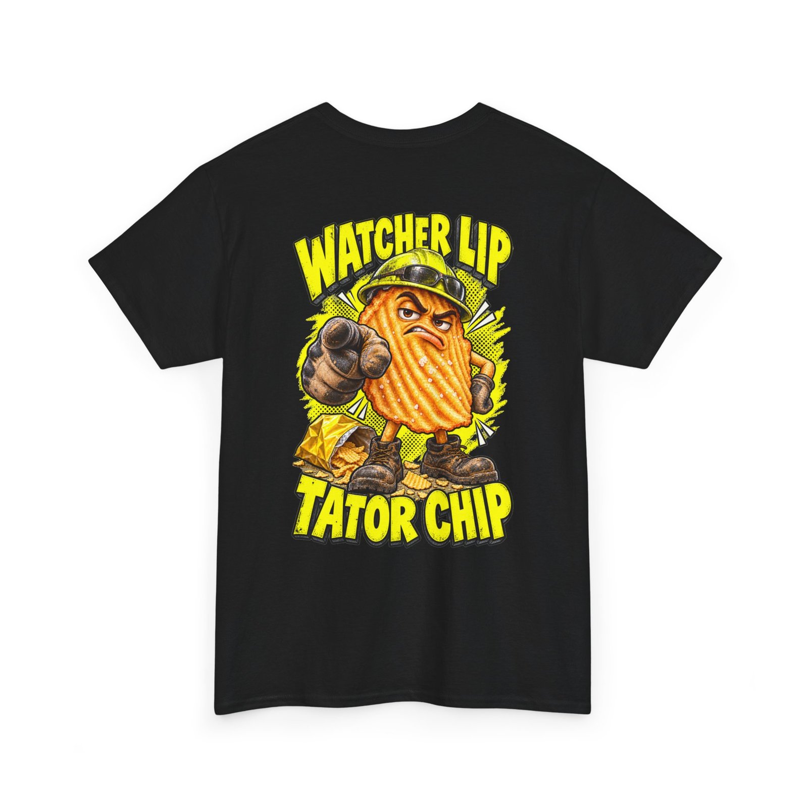 Watcher Lip Tator Chip | Back-Print T-Shirt — Don’t Be a Ronnie - Image 4